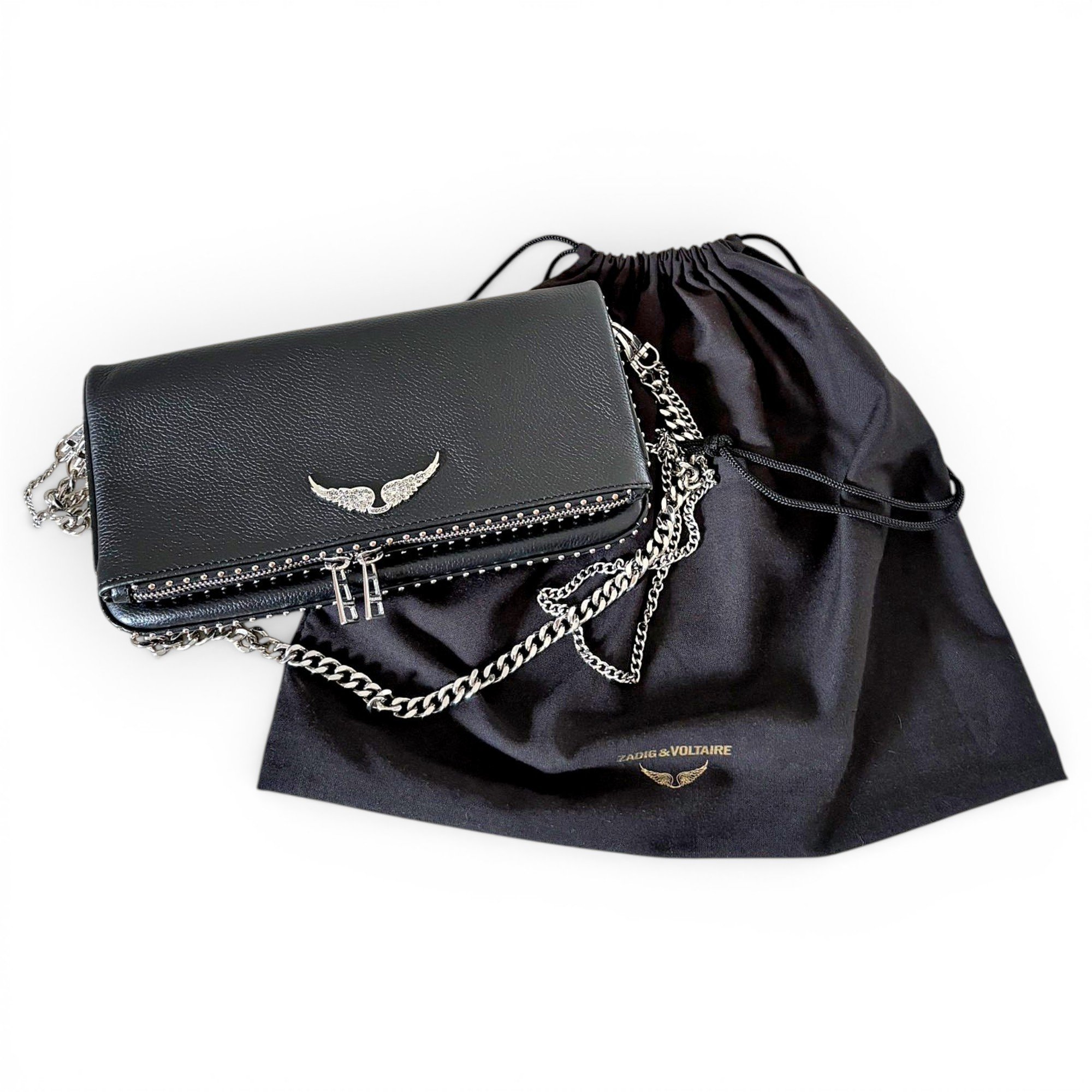 Rock leather crossbody bag