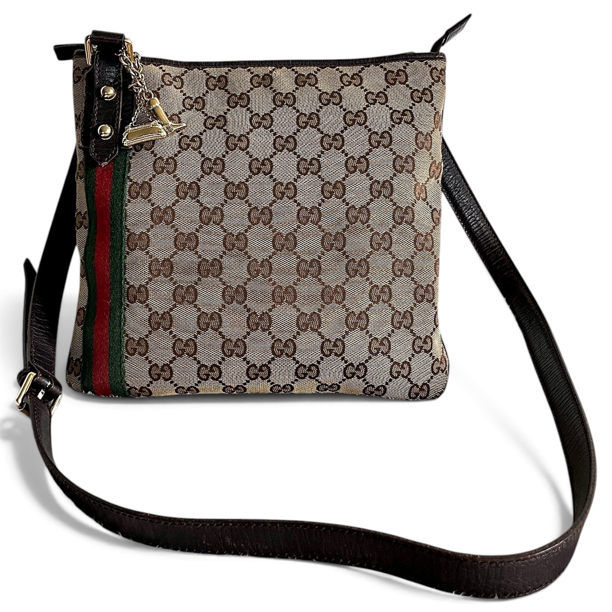 Ophidia leather crossbody bag