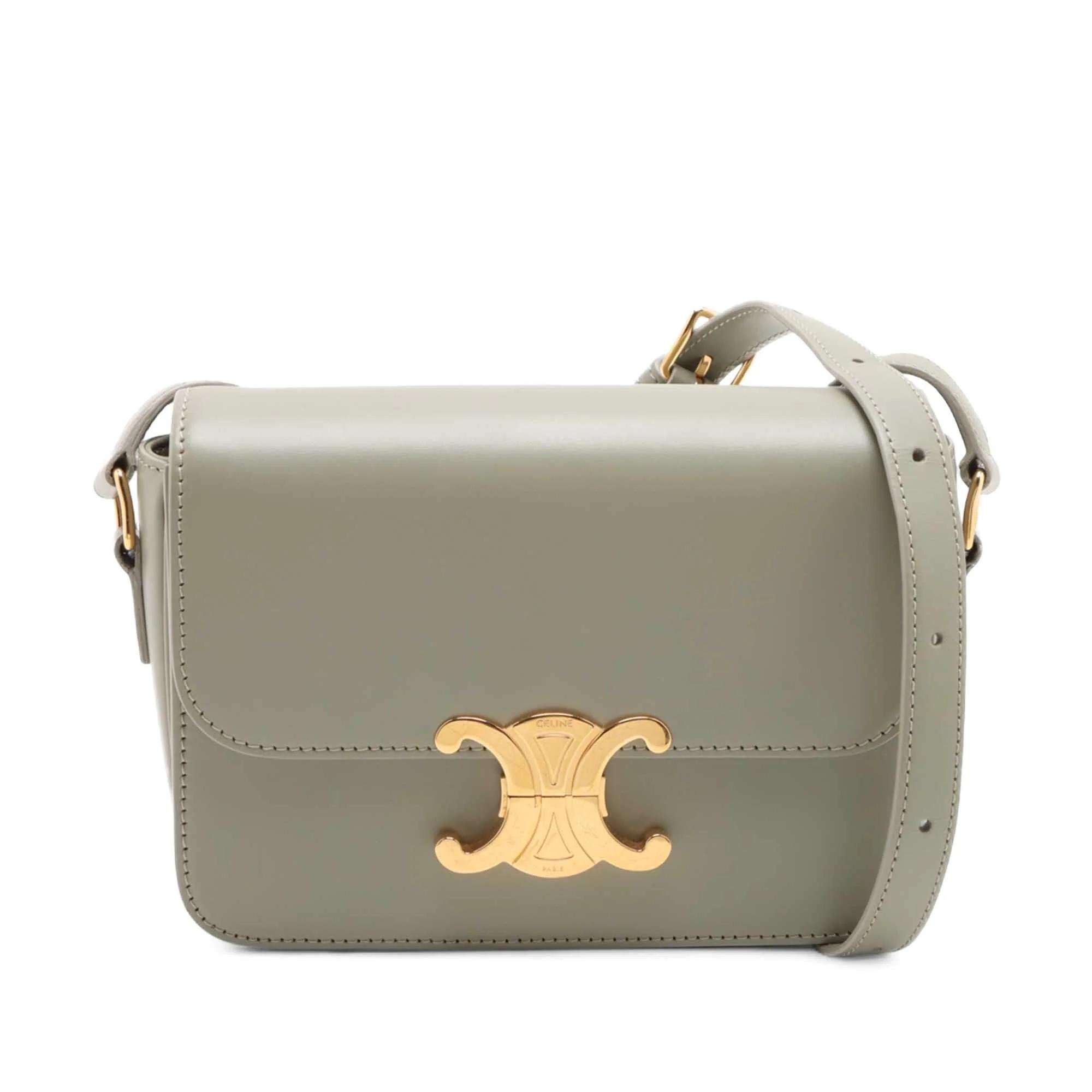 Triomphe pony-style calfskin handbag