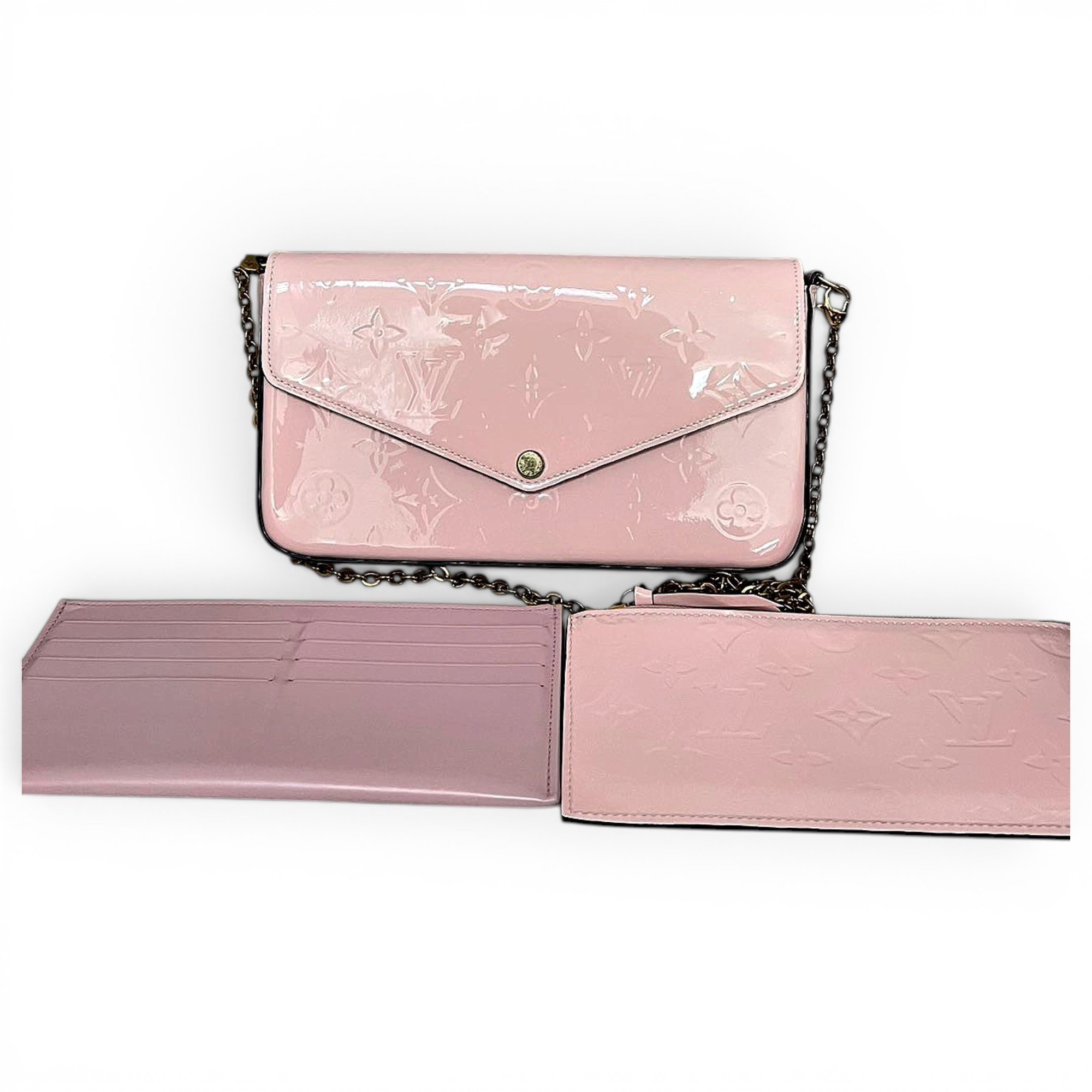 Patent leather handbag