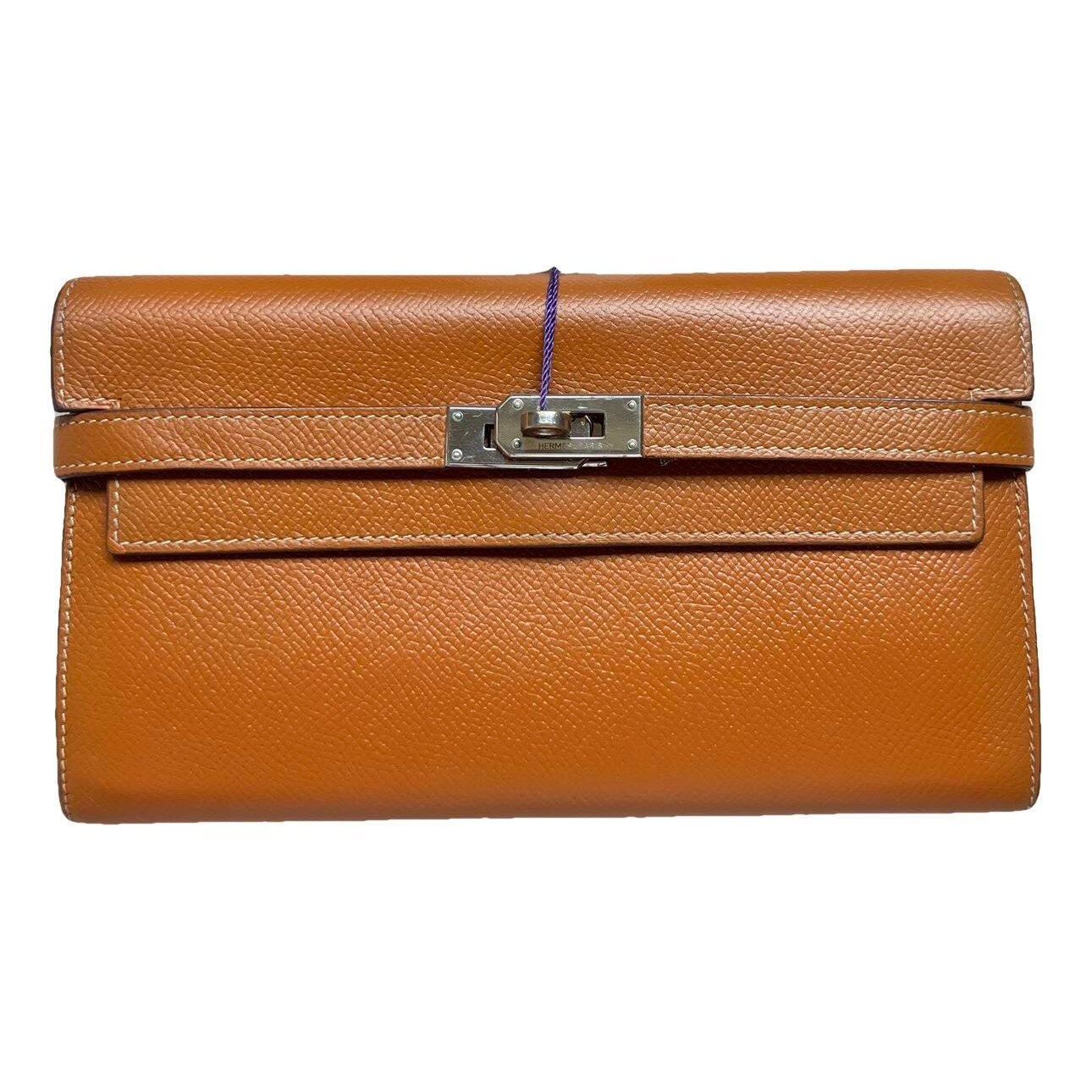 Leather clutch bag