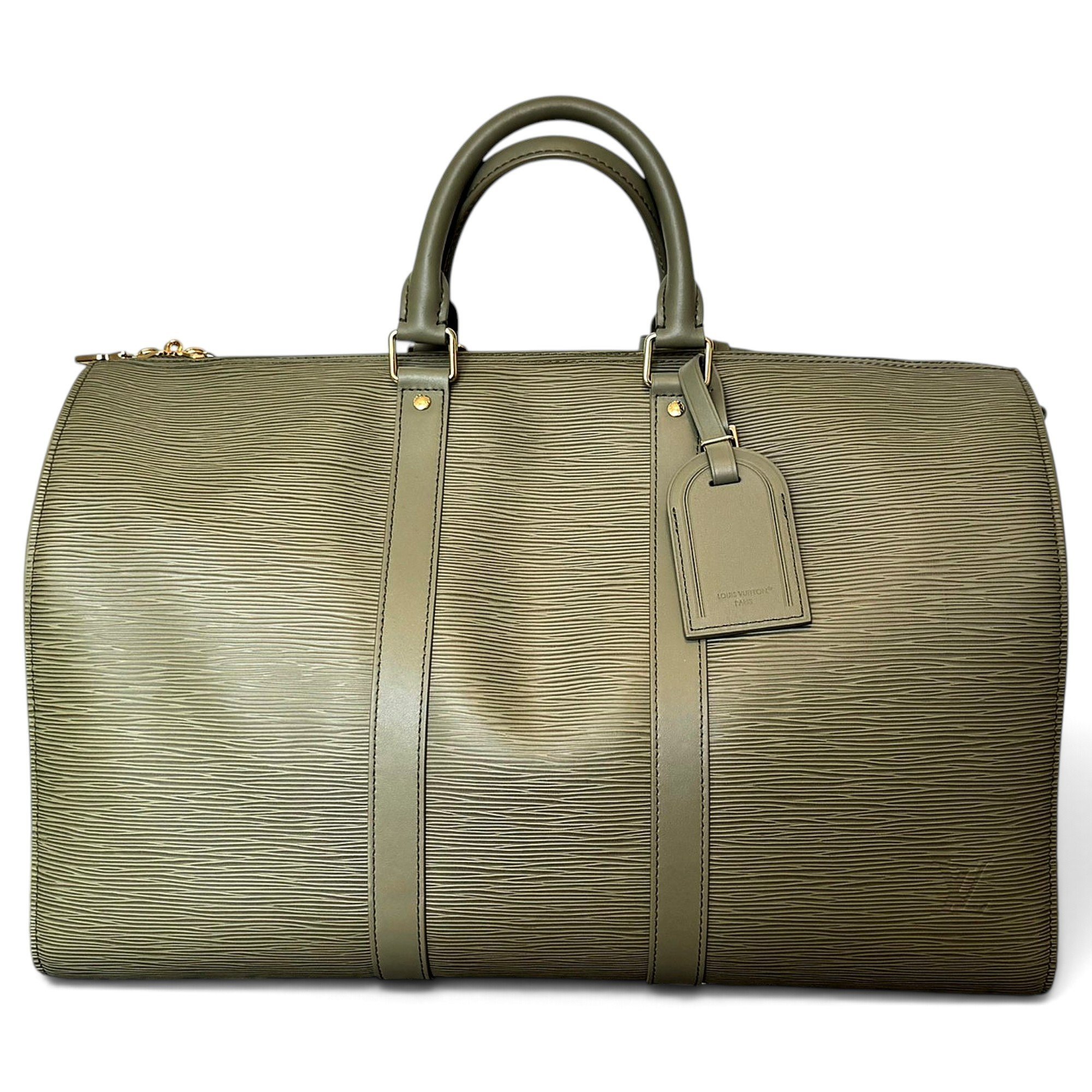 Keepall leather travel bag