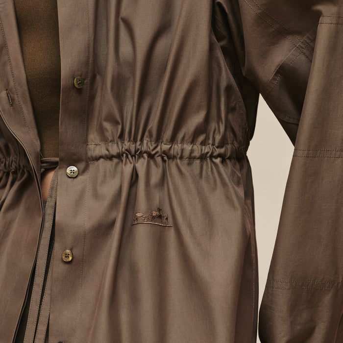 Marron Muschio Drawstring Shirt