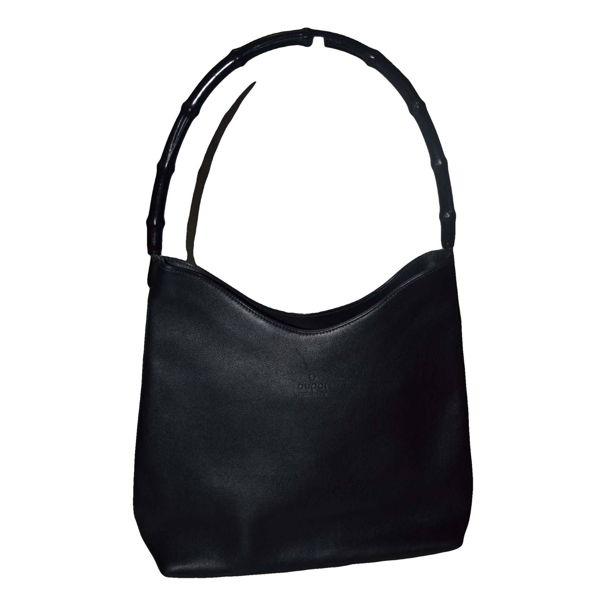 Bamboo Top Handle leather handbag
