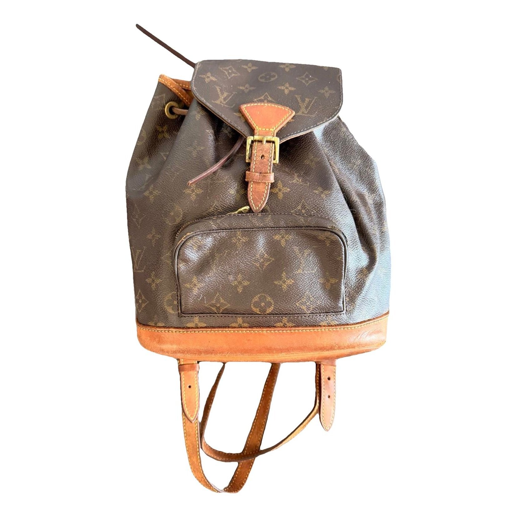 Montsouris Vintage leather backpack