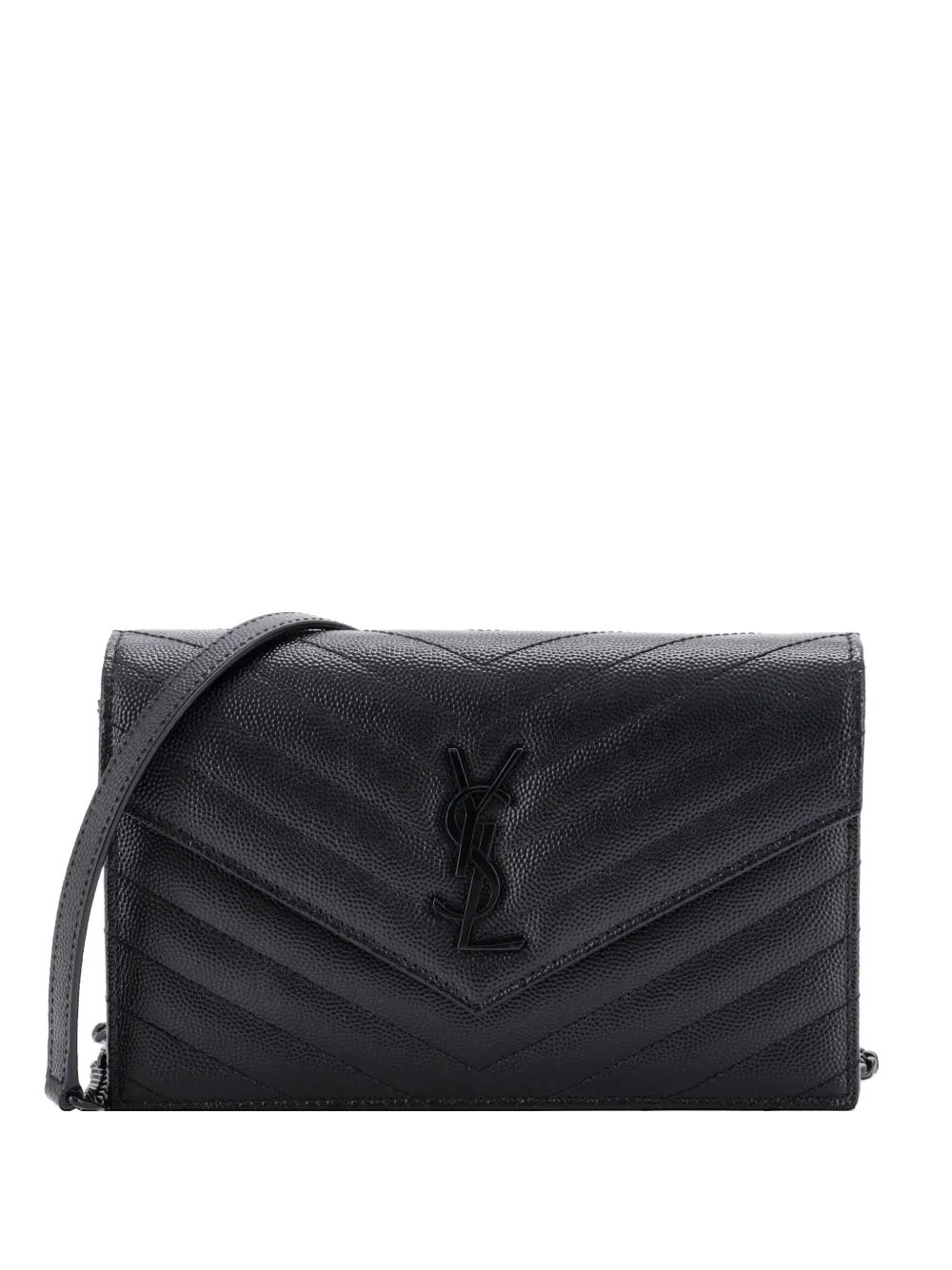 Classic Monogram Wallet on Chain Matelasse Chevron Leather Small crossbody bag
