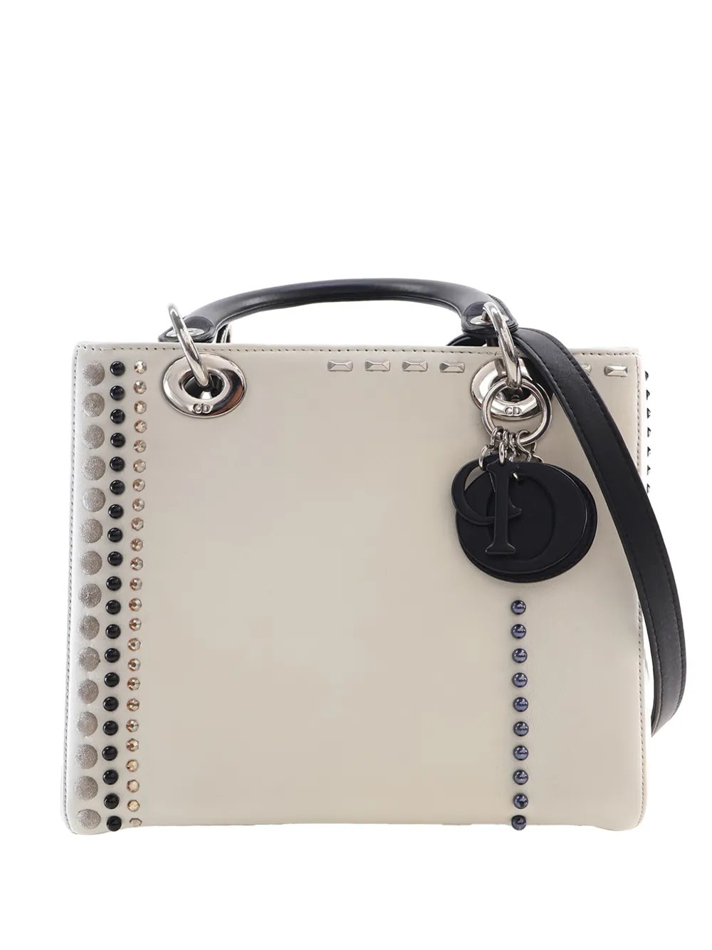 2012 Medium Studded Calfskin Lady Dior satchel