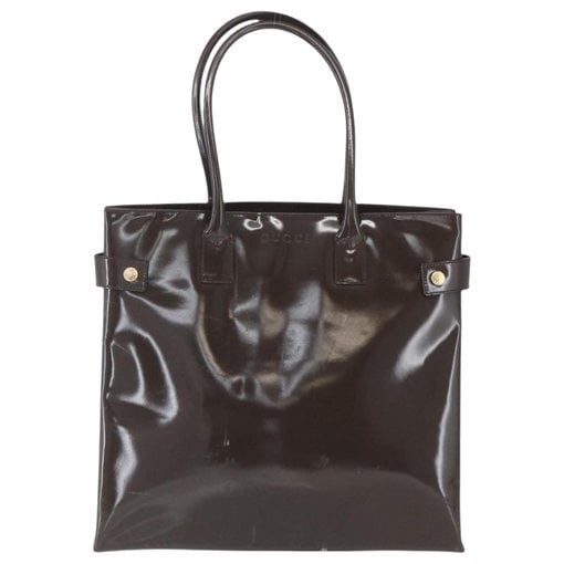 Patent leather tote
