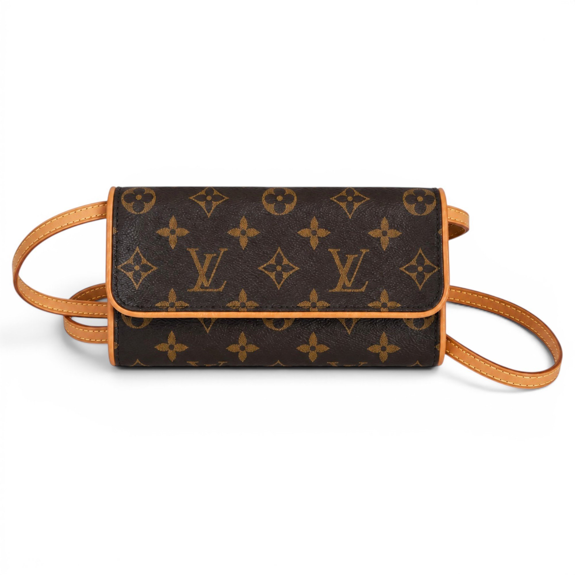 Twin leather crossbody bag
