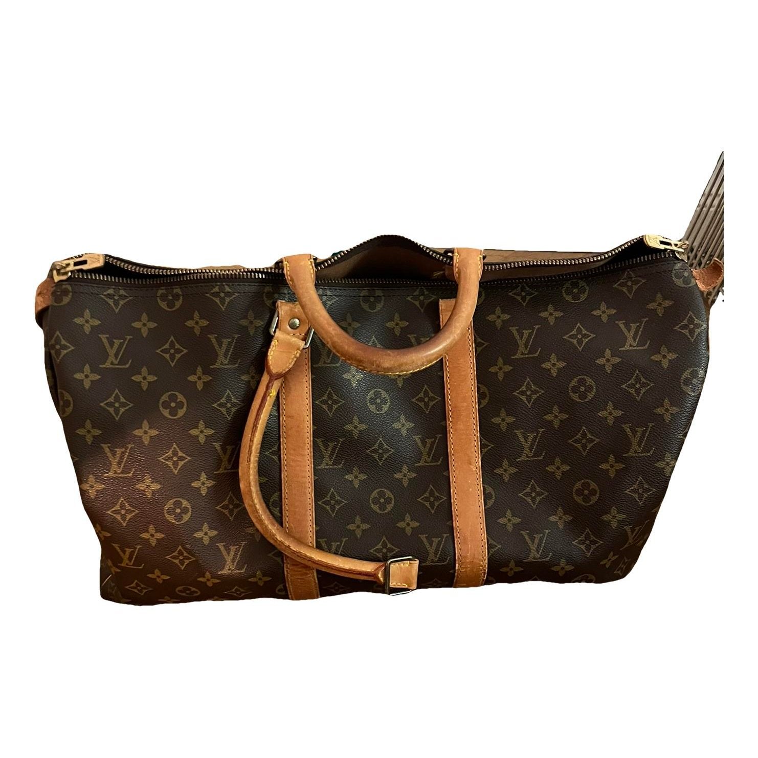 Keepall leather travel bag