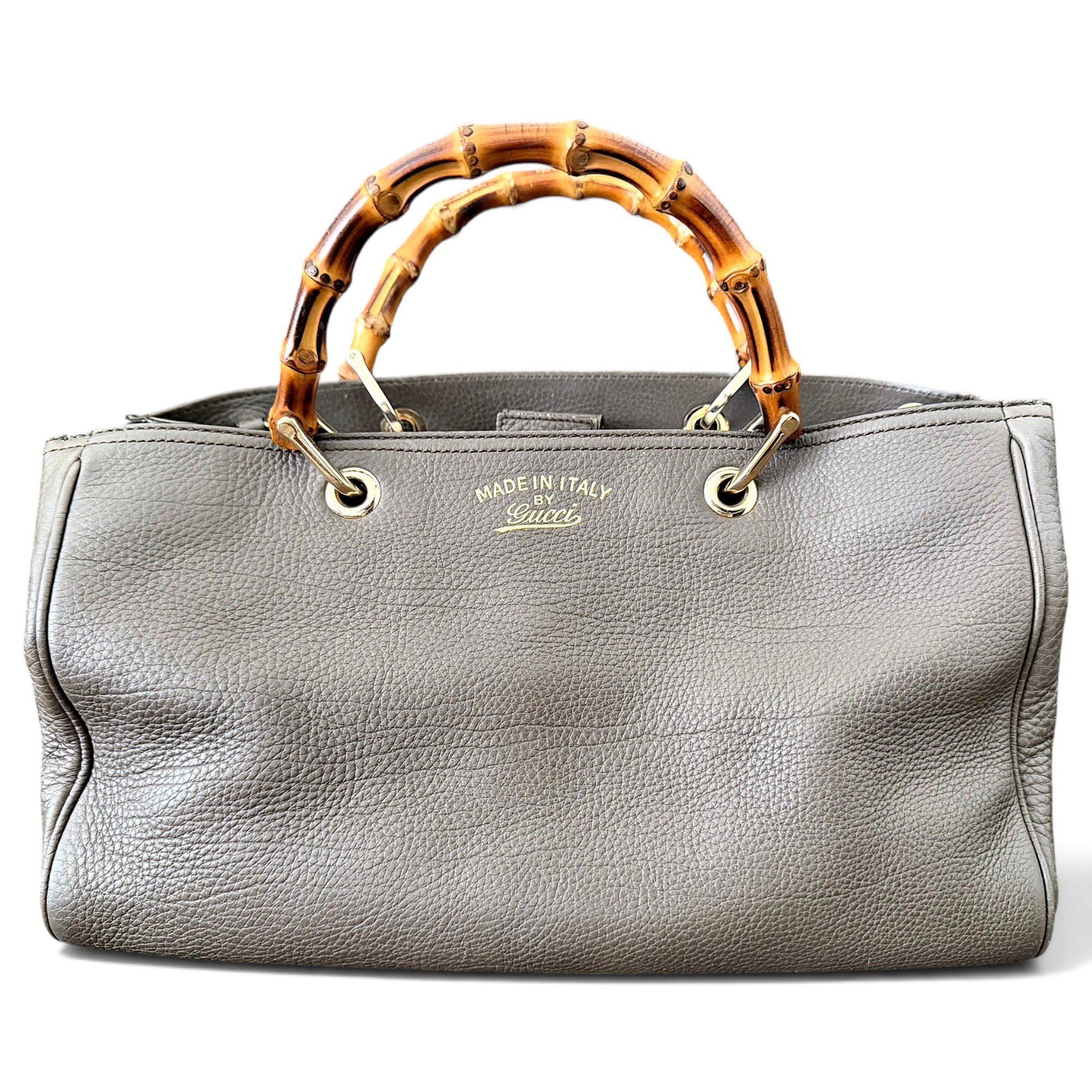 Bamboo leather handbag