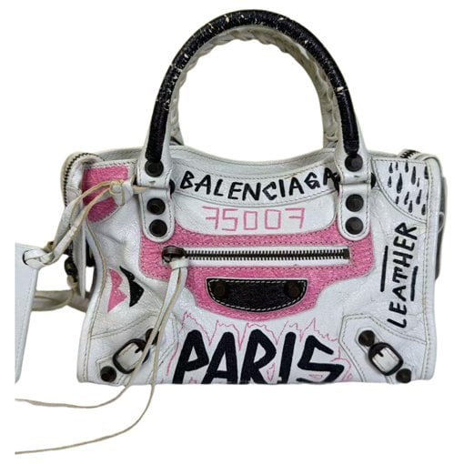 Classic Metalic leather handbag