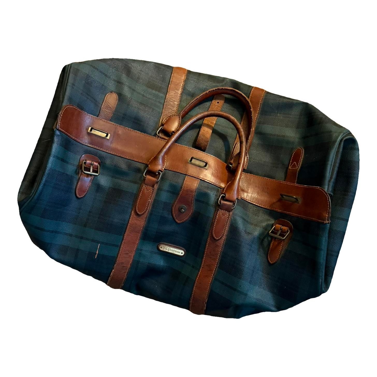 Leather travel bag