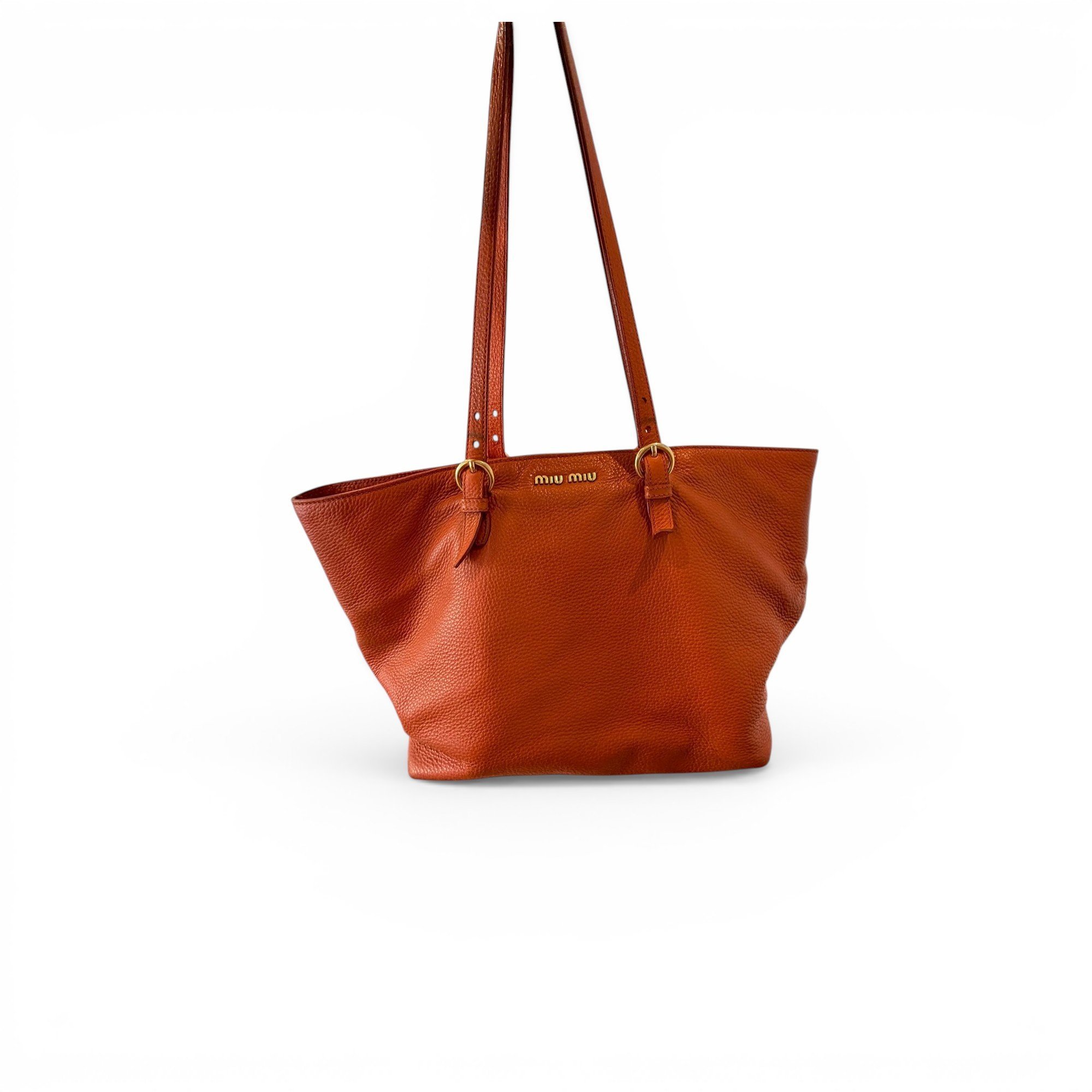 Miu Miu Vitello leather tote