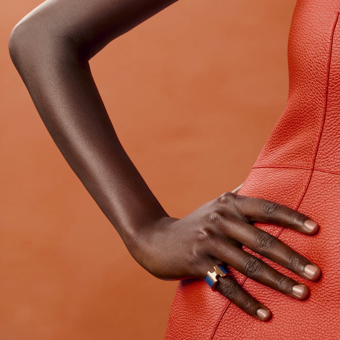 Bleu Tie Olympe Ring, Large Model