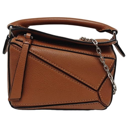 Puzzle leather handbag