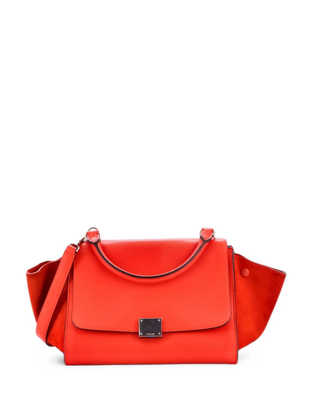 Tricolor Trapeze Bag Leather Small satchel