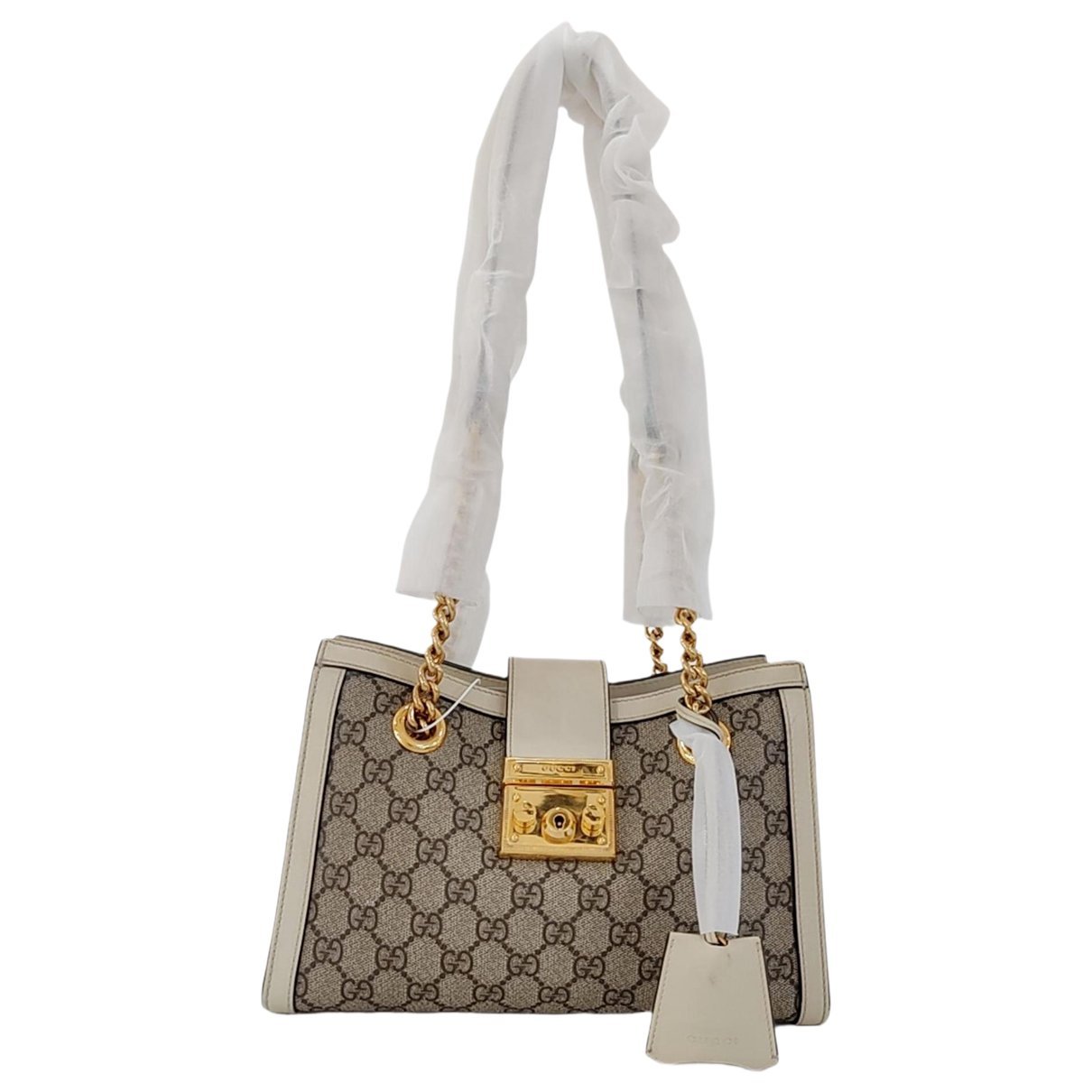 Padlock leather handbag