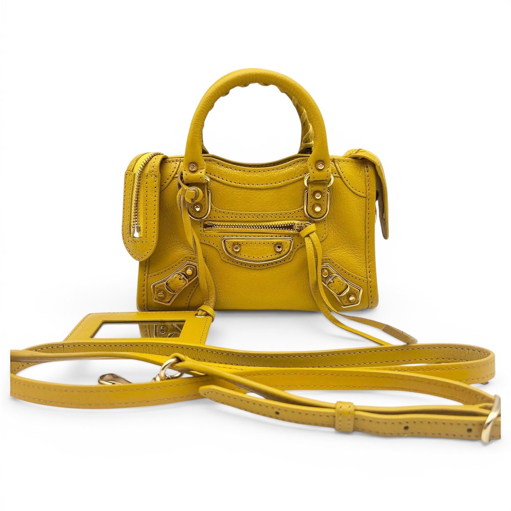Classic Metalic leather crossbody bag