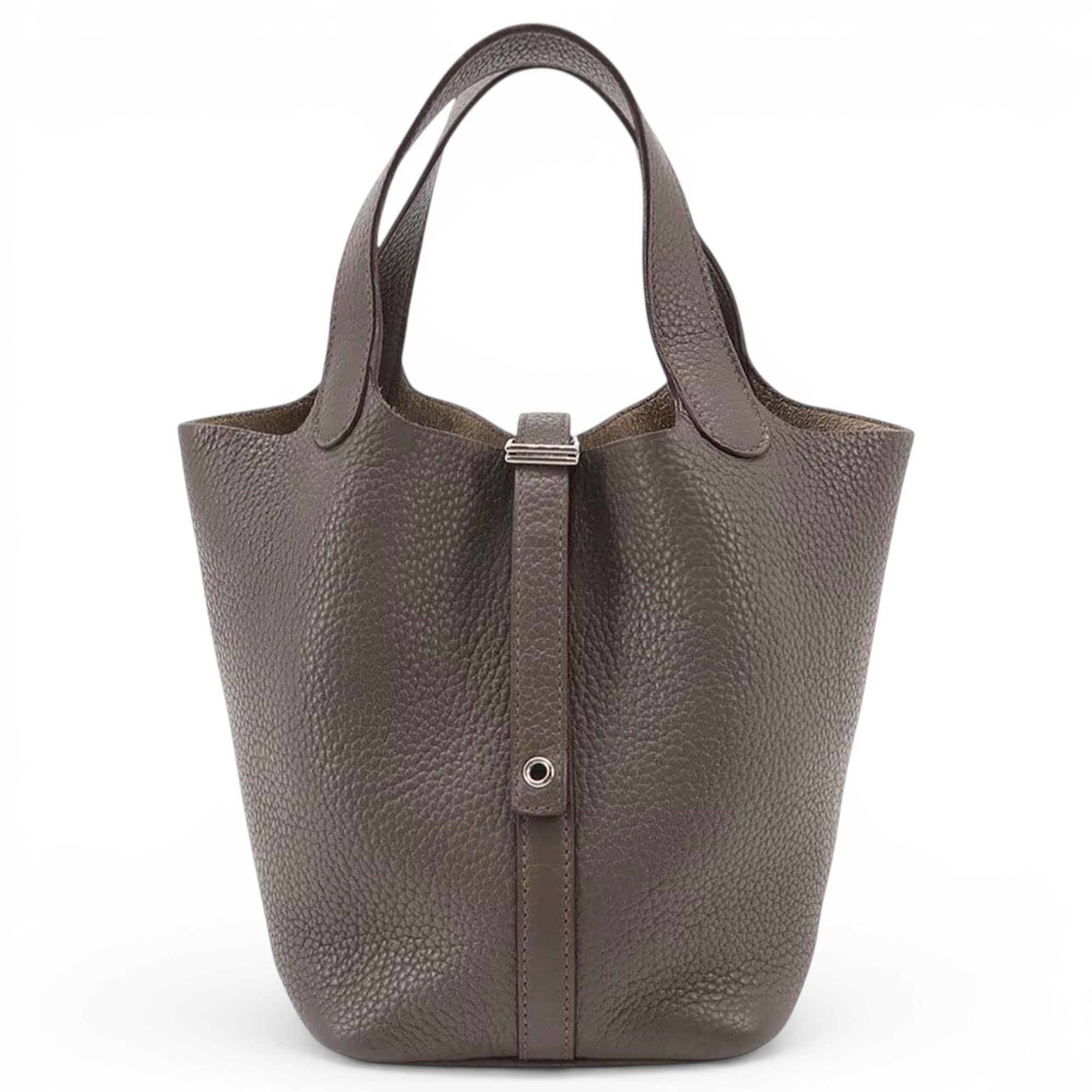Picotin leather tote