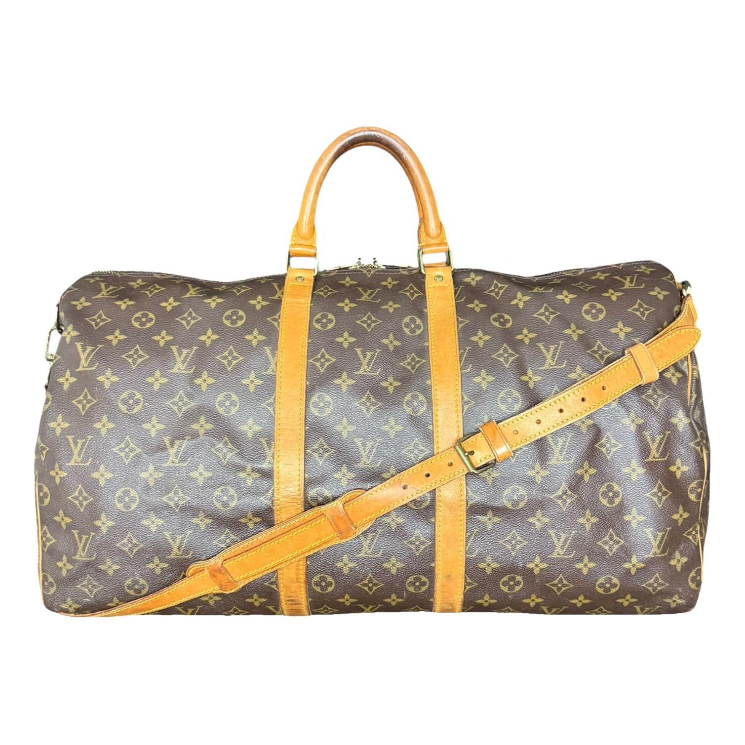 Keepall leather travel bag