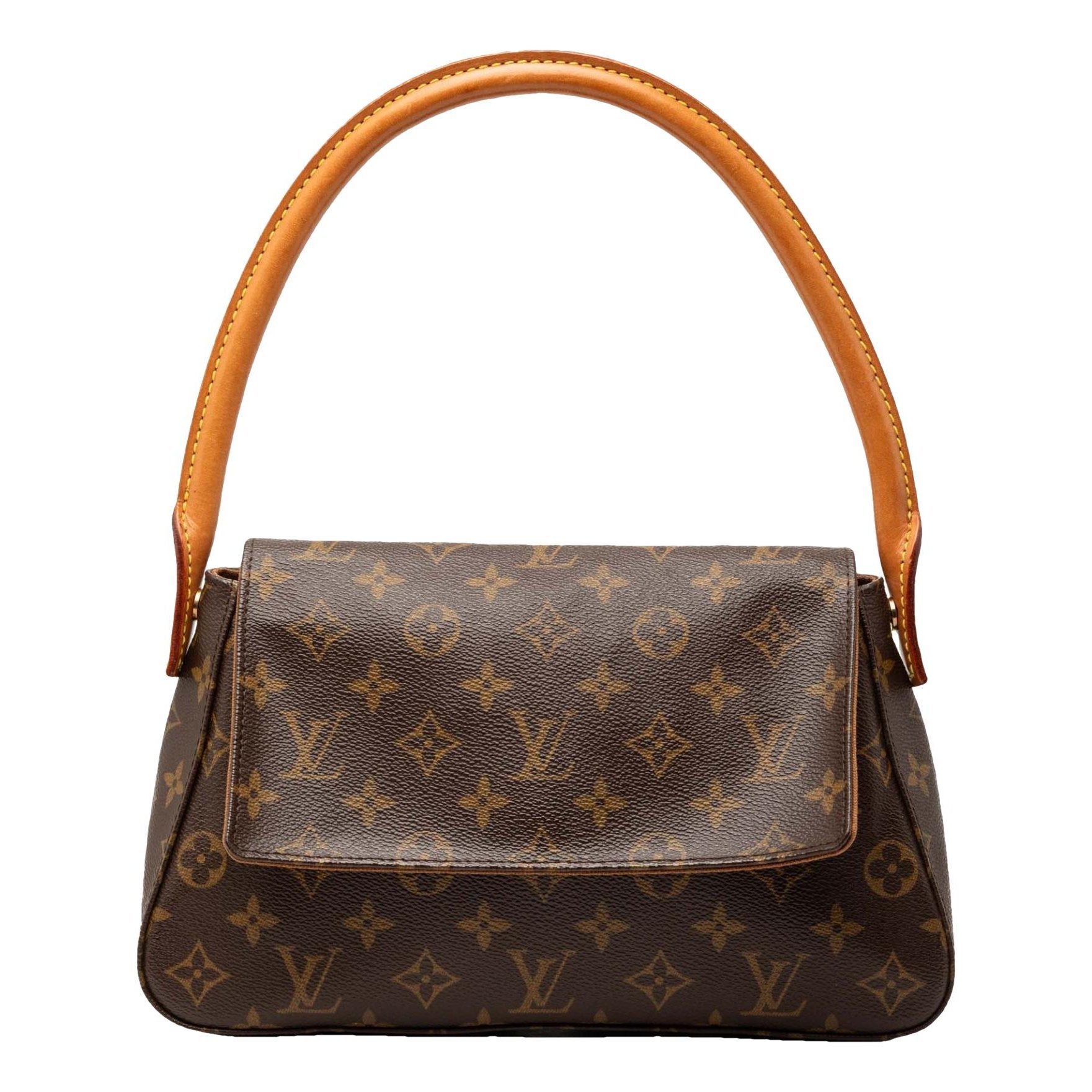Looping leather handbag