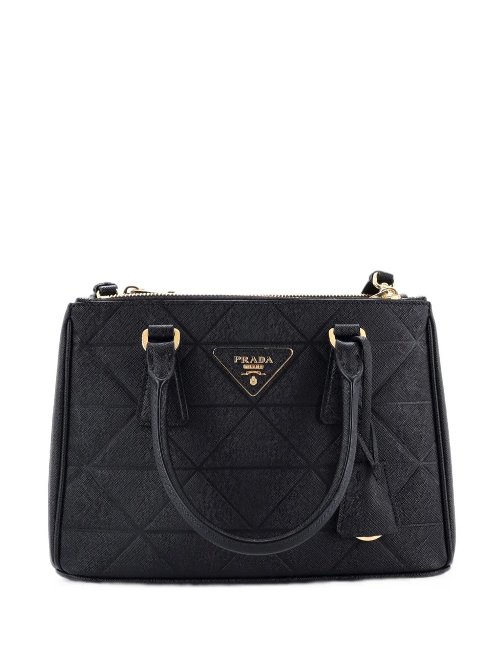 Symbole Double Zip Tote Saffiano Leather Mini crossbody bag