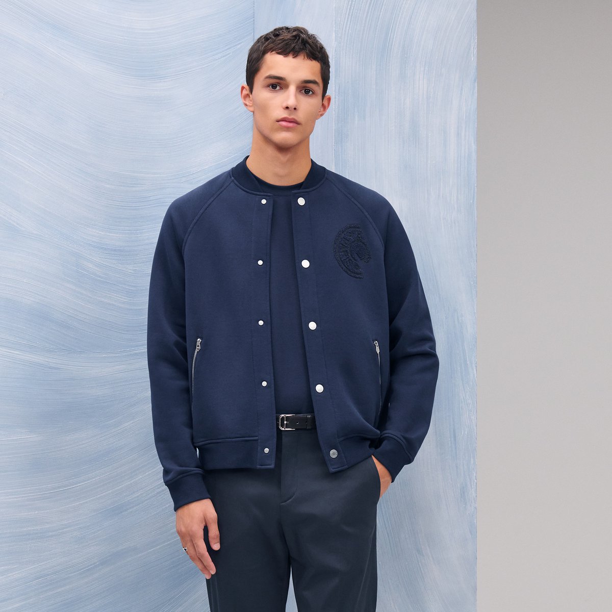 Varsity jacket with Clou de Selle detail