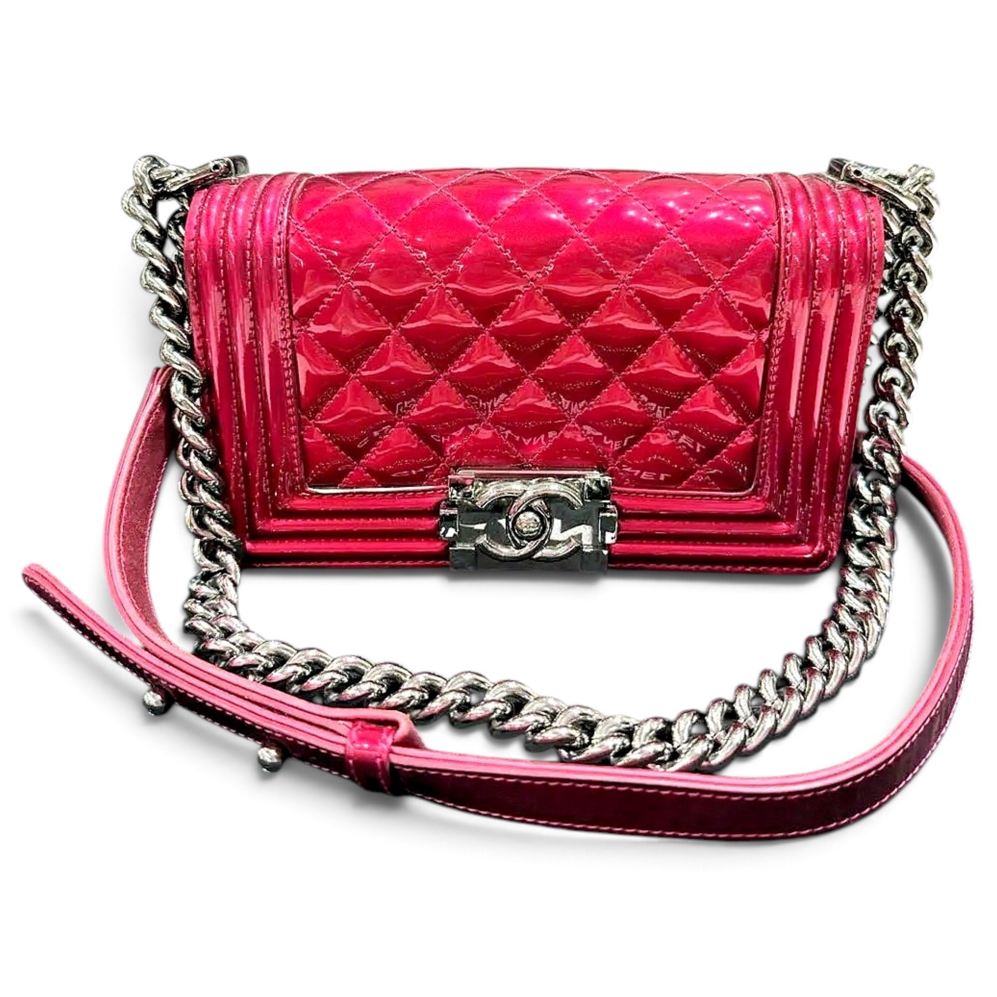 Boy patent leather crossbody bag