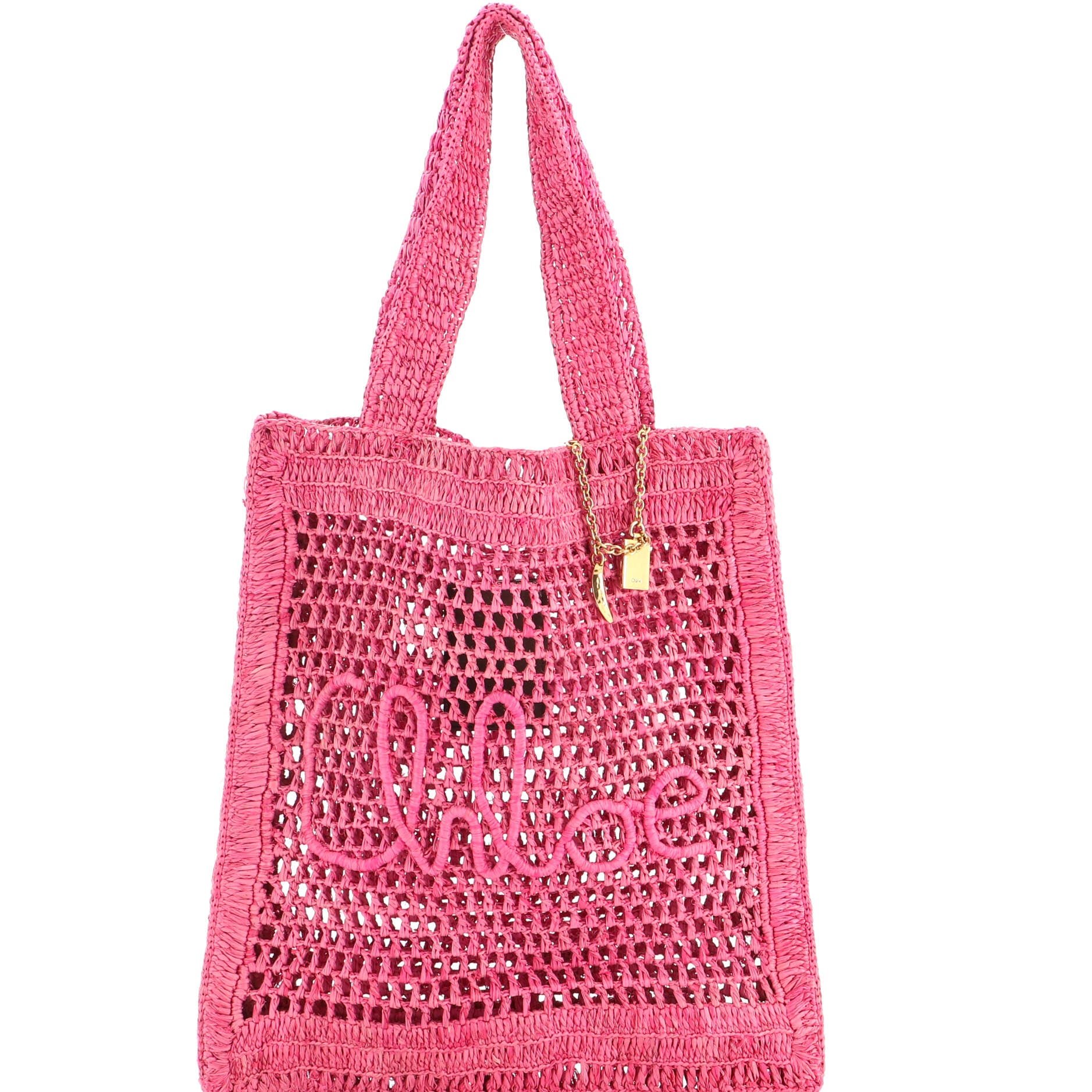 Summer Banana Tote Woven Raffia
