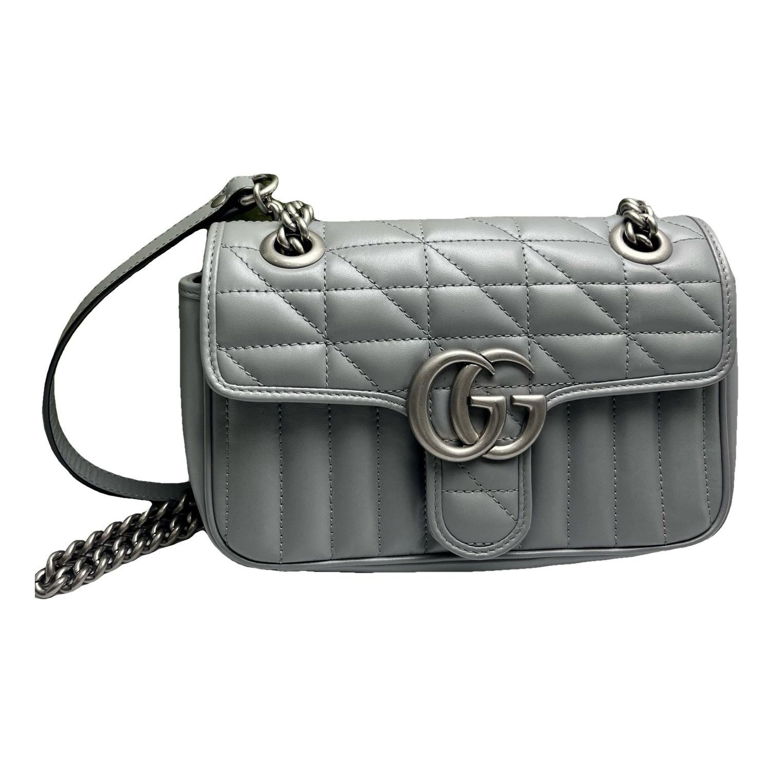 Pearly GG Marmont Flap leather crossbody bag