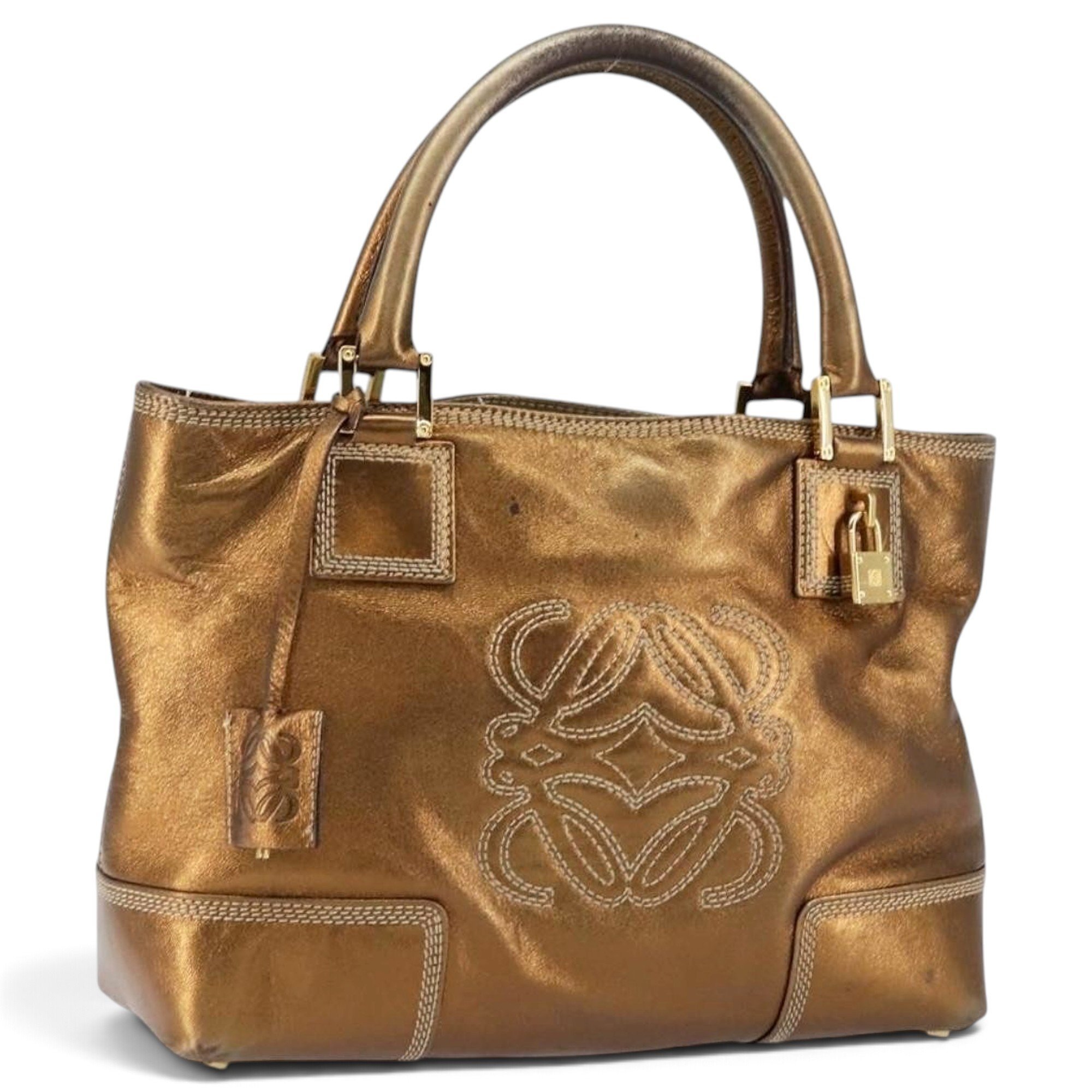 Anagram leather handbag