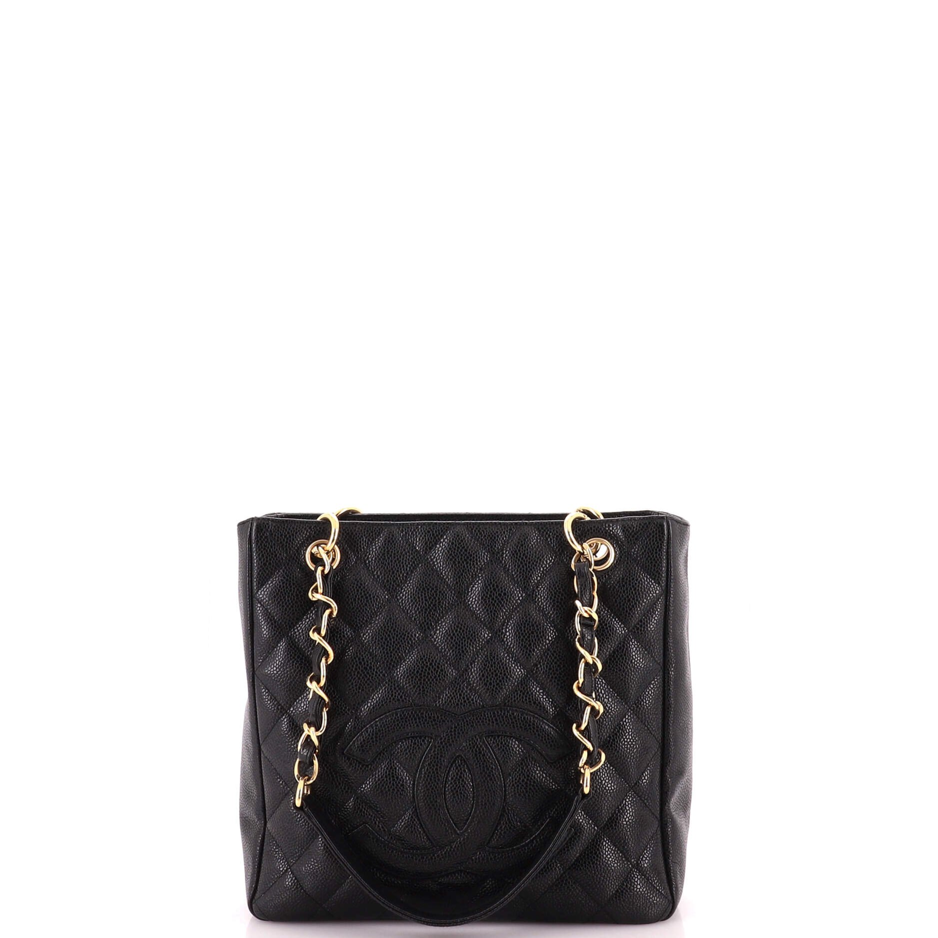 Petite Shopping Tote Quilted Caviar