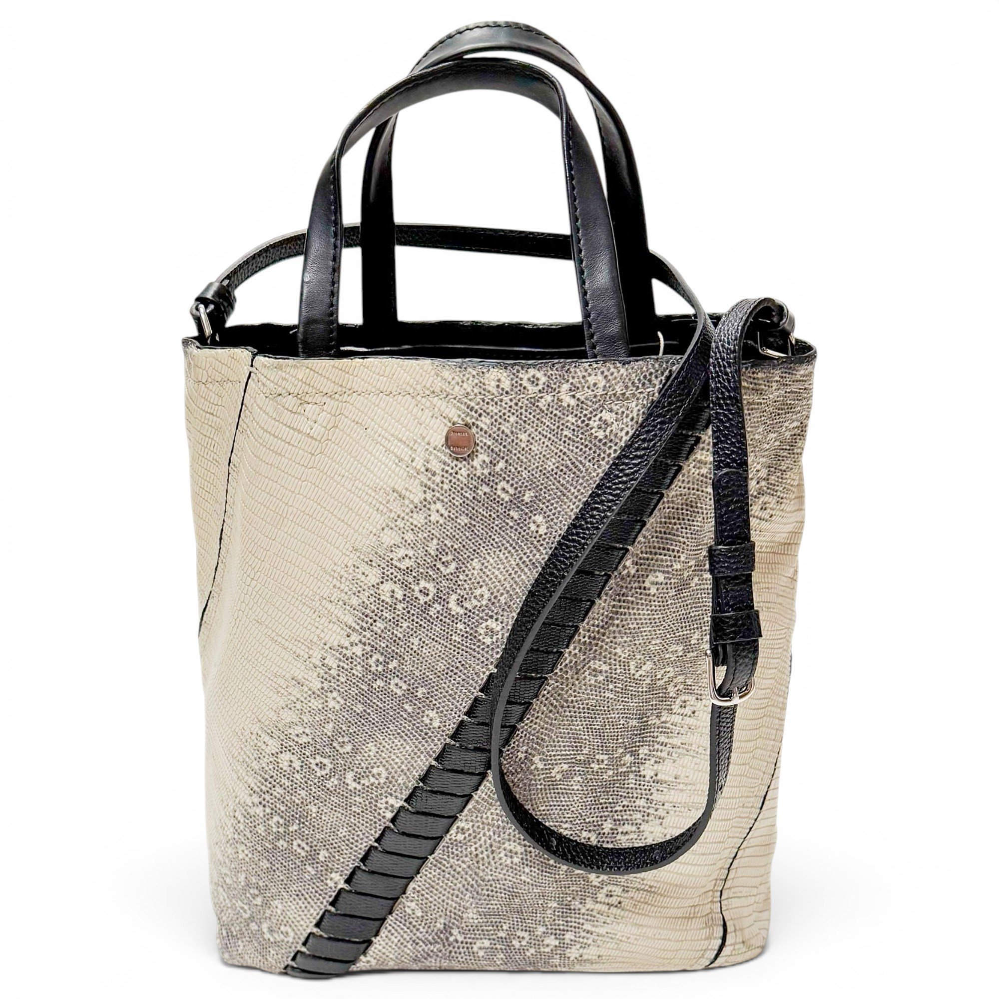 Hex leather tote