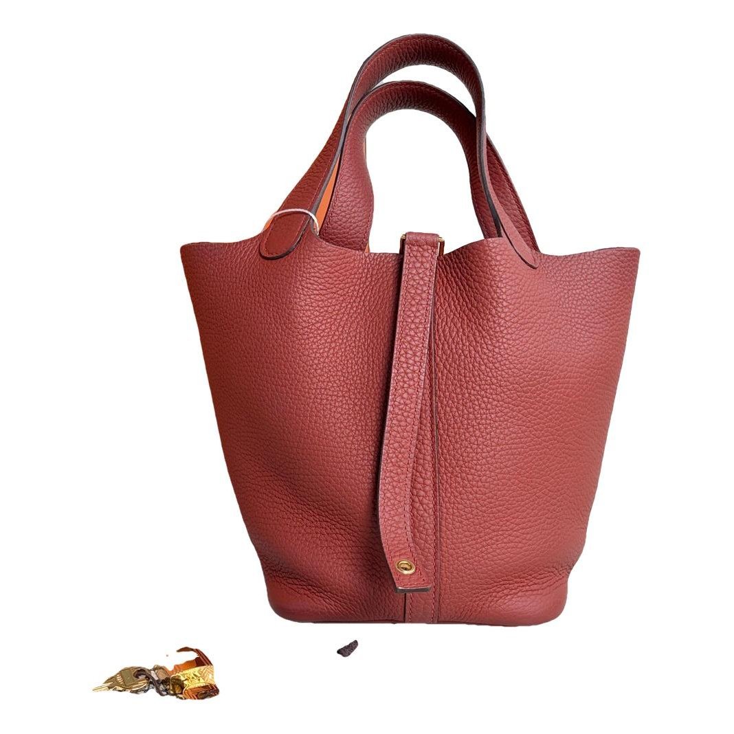 Picotin leather handbag
