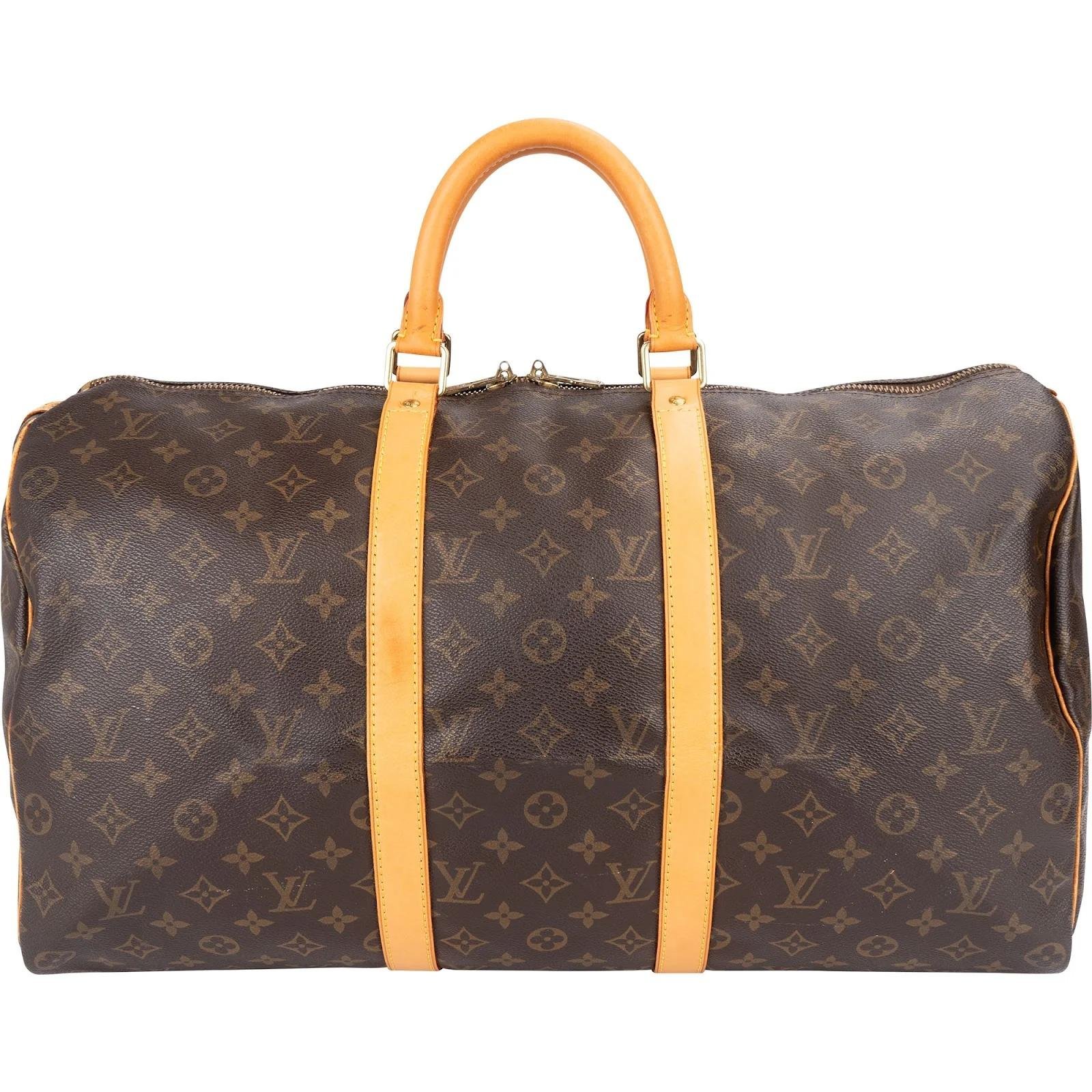 Keepall leather travel bag