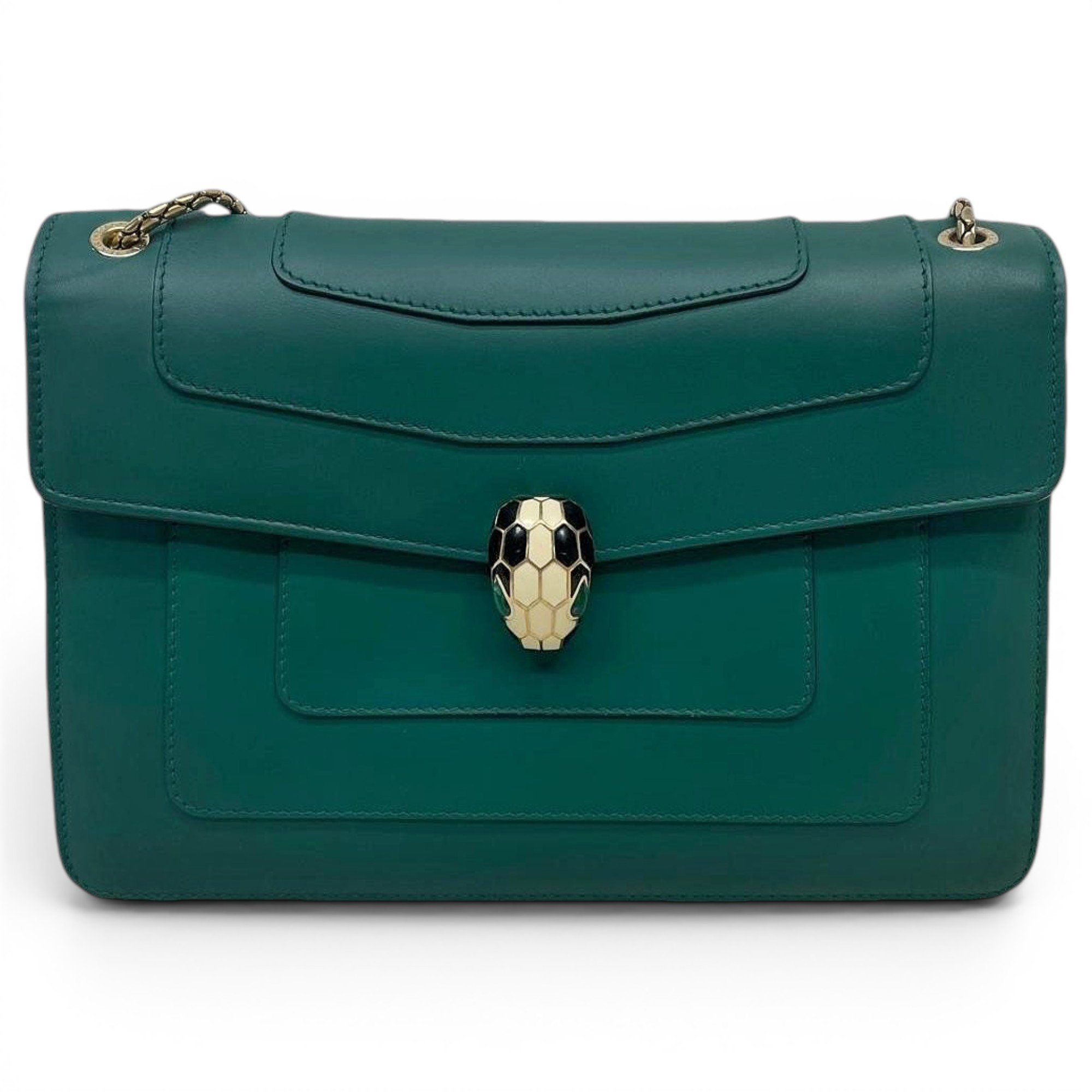 Serpenti leather handbag