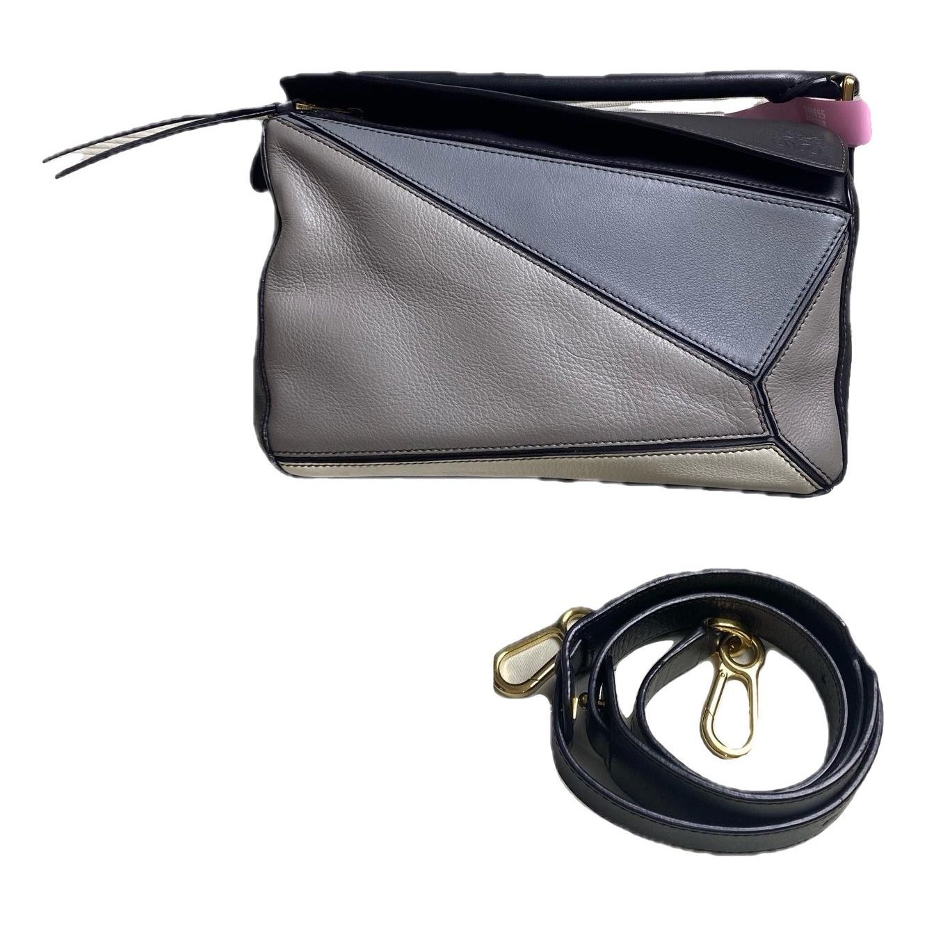 Puzzle leather handbag