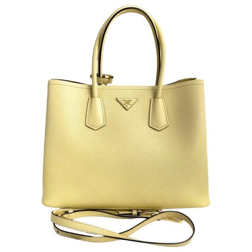 Double leather handbag