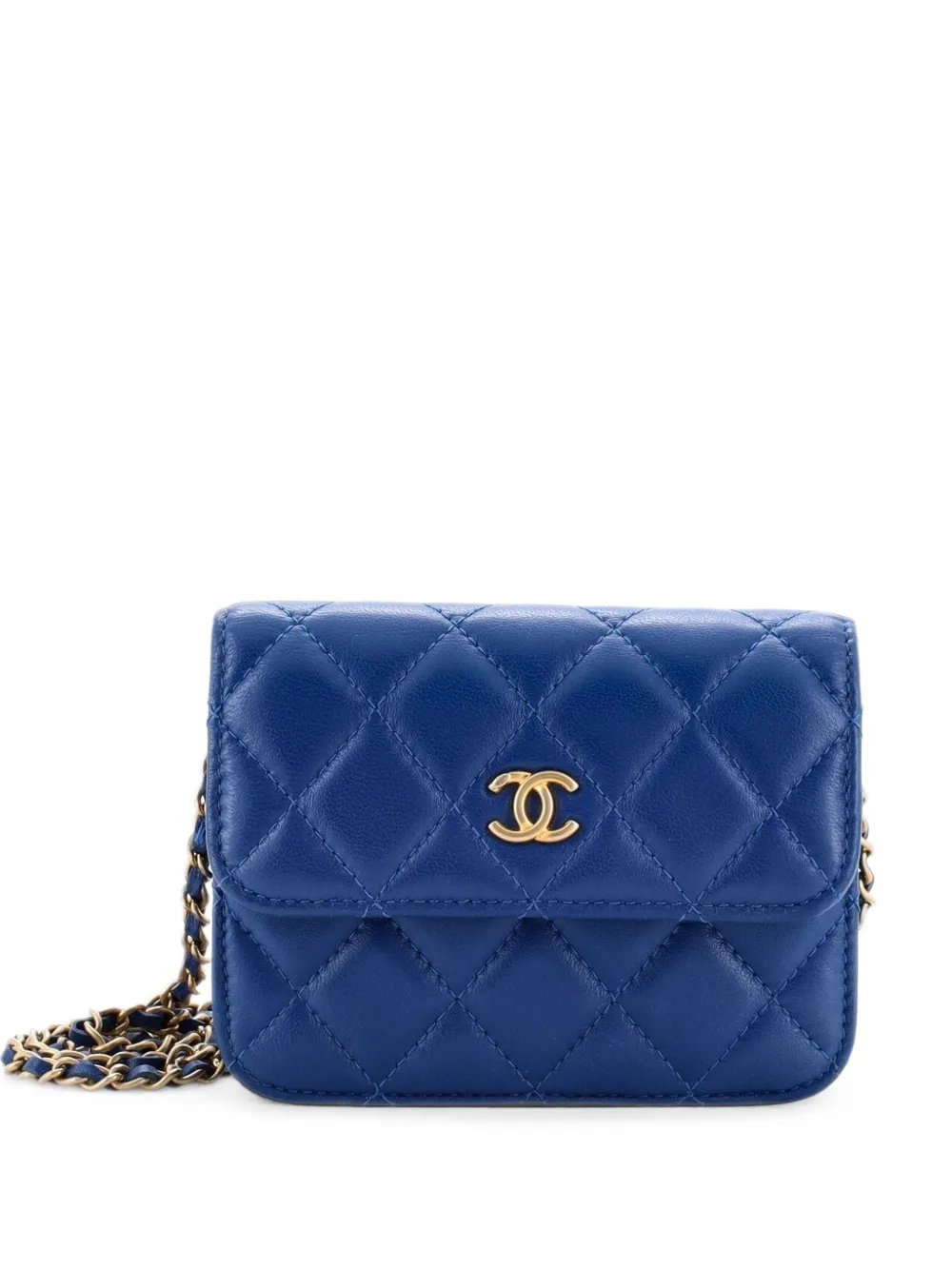 Pearl Crush Flap Clutch with Chain Quilted Lambskin Mini crossbody bag