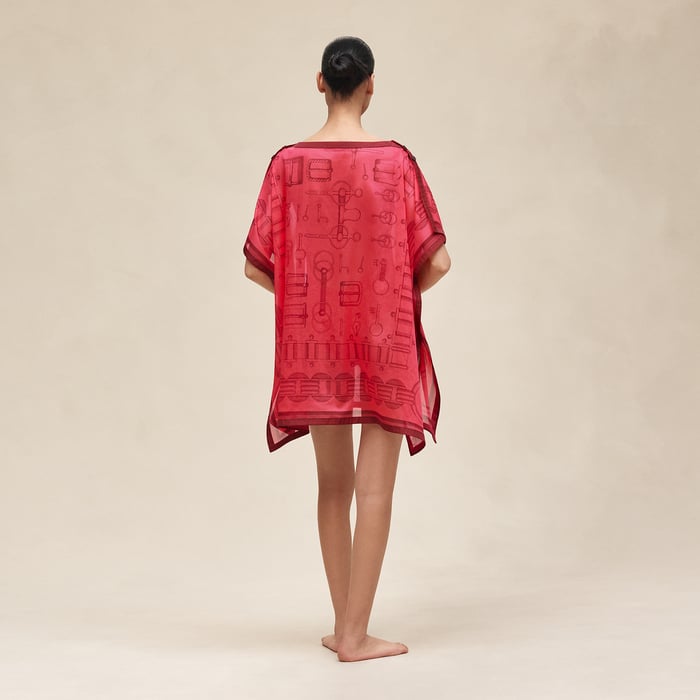 Rose Pivoine "Cahier Du Colporteur" Beach Tunic