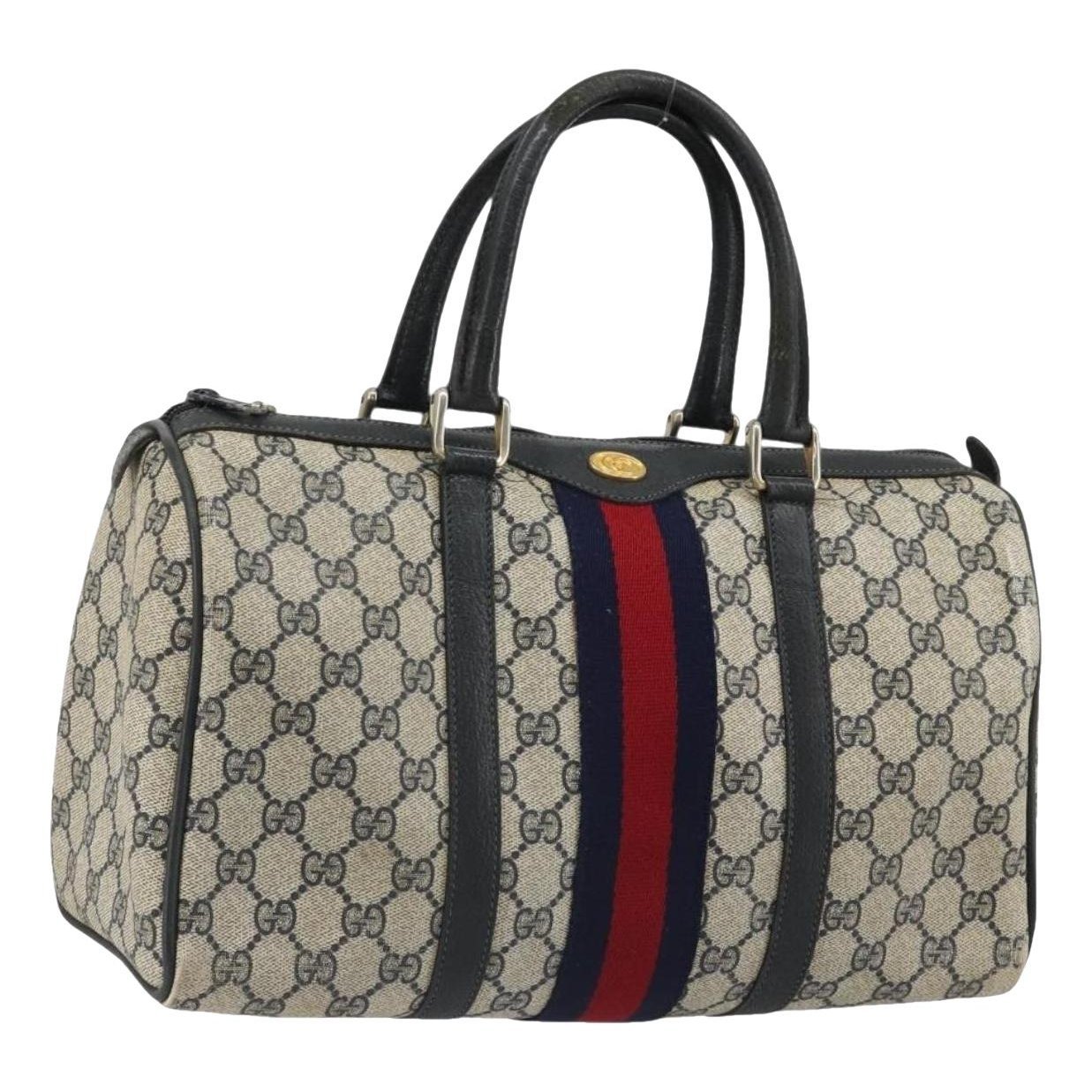 Boston leather bowling bag