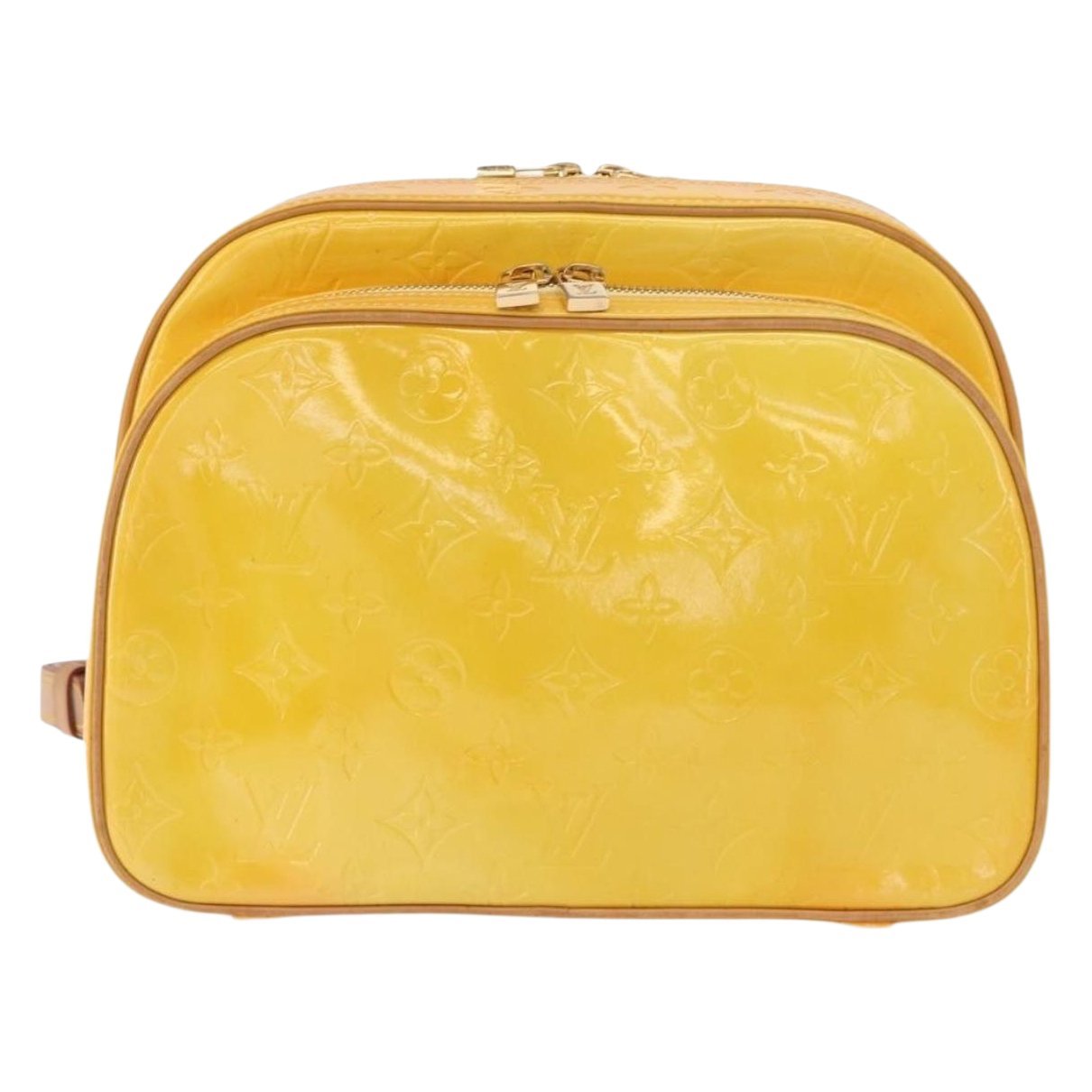 Patent leather backpack