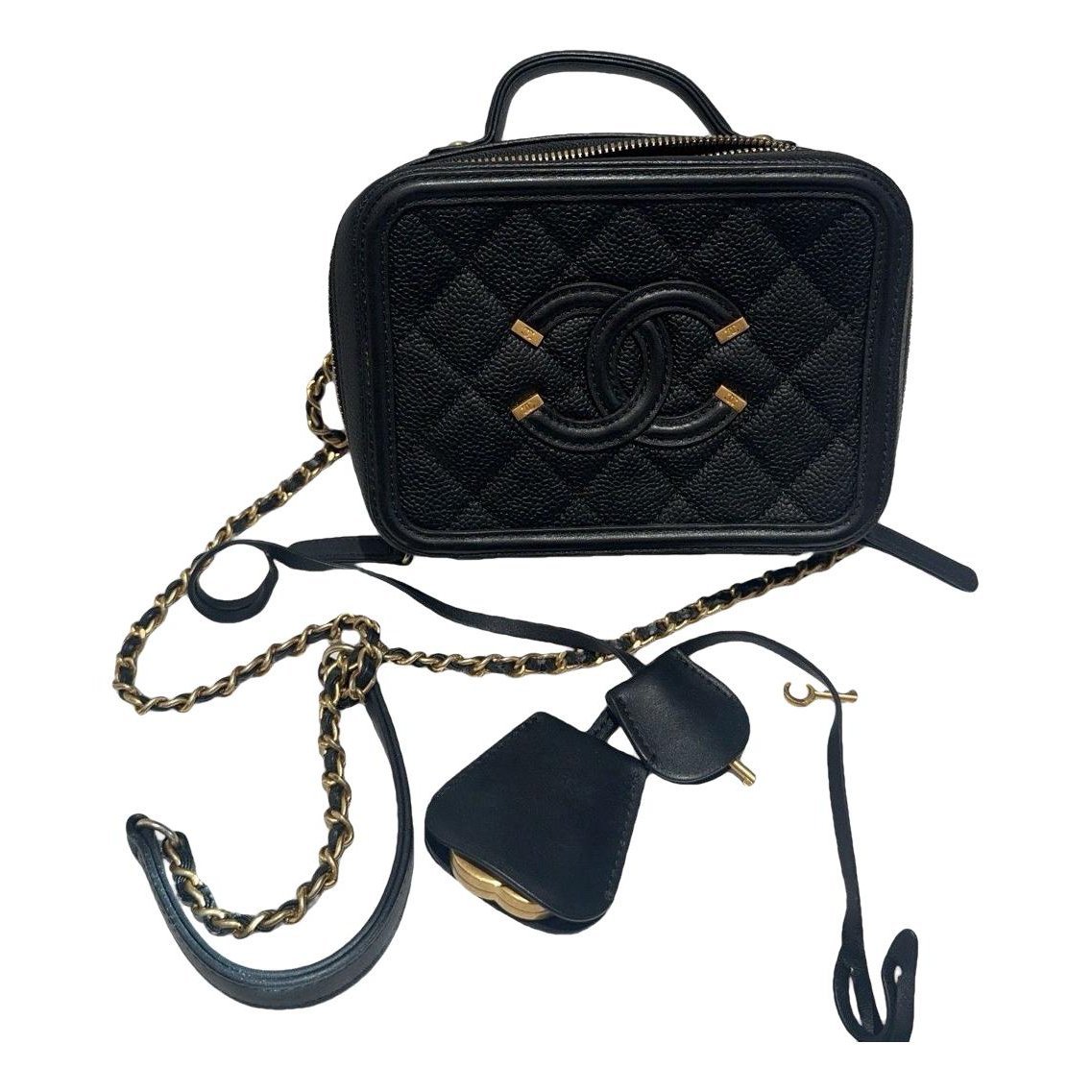 Vanity leather handbag