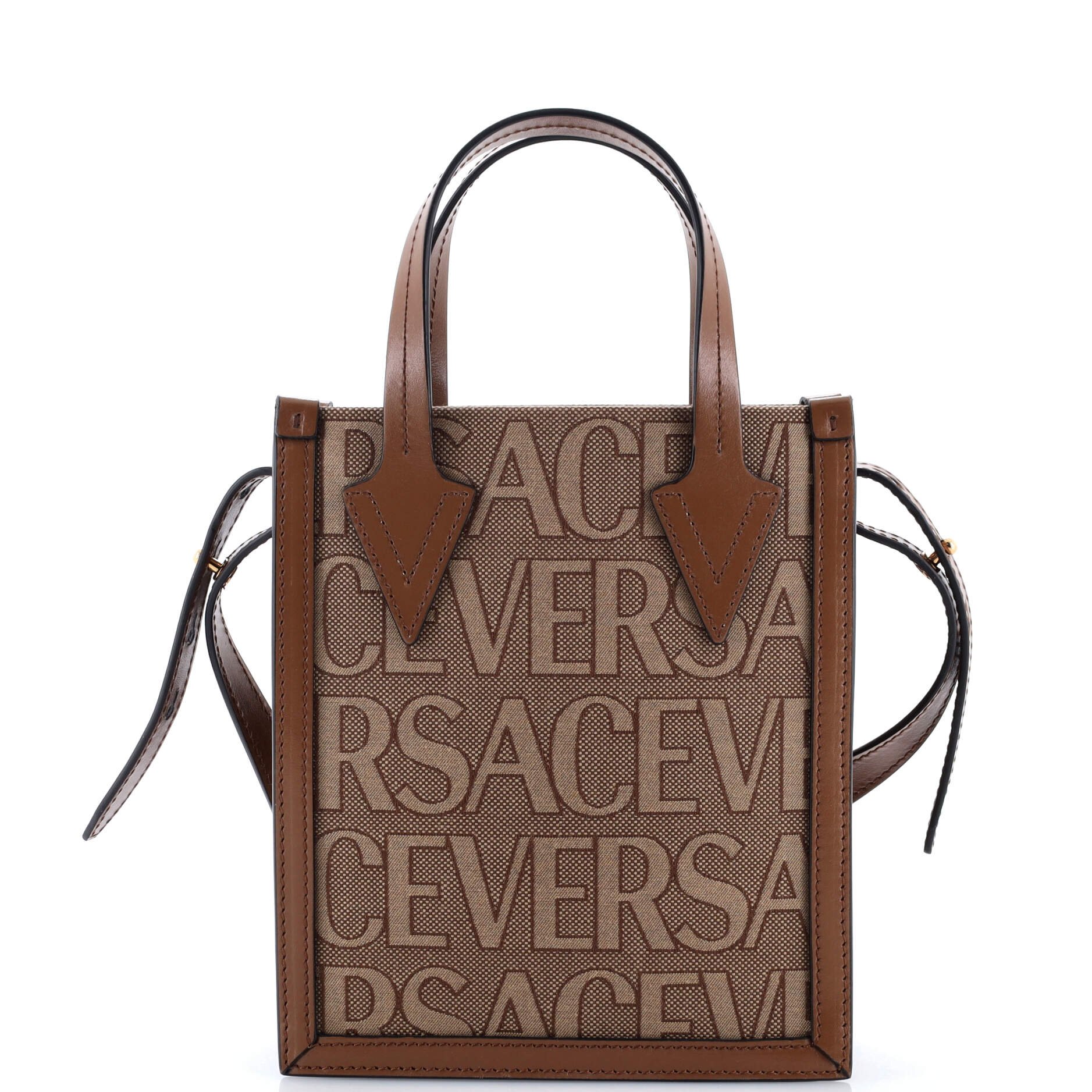 Allover Logo Convertible Tote Printed Canvas Mini