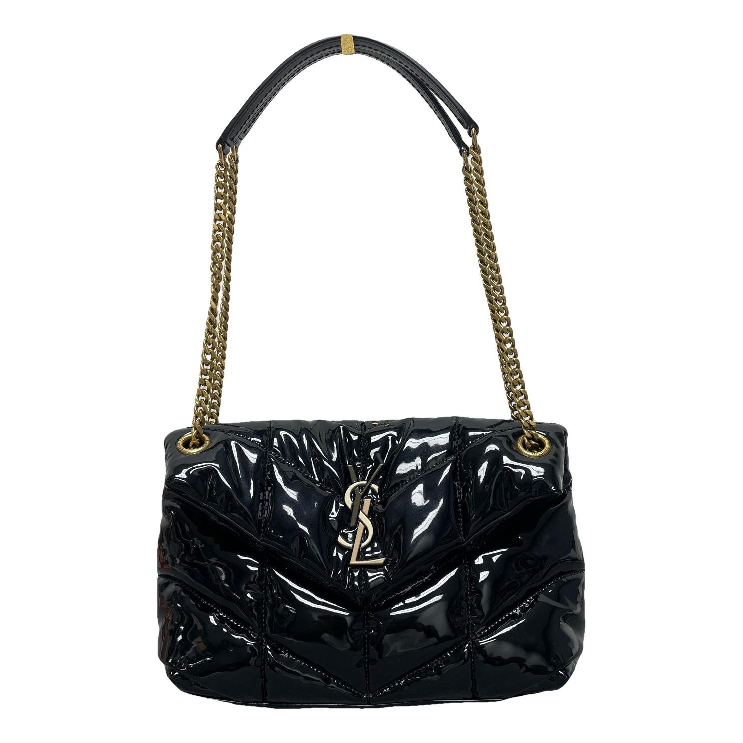 Loulou Puffer patent leather handbag