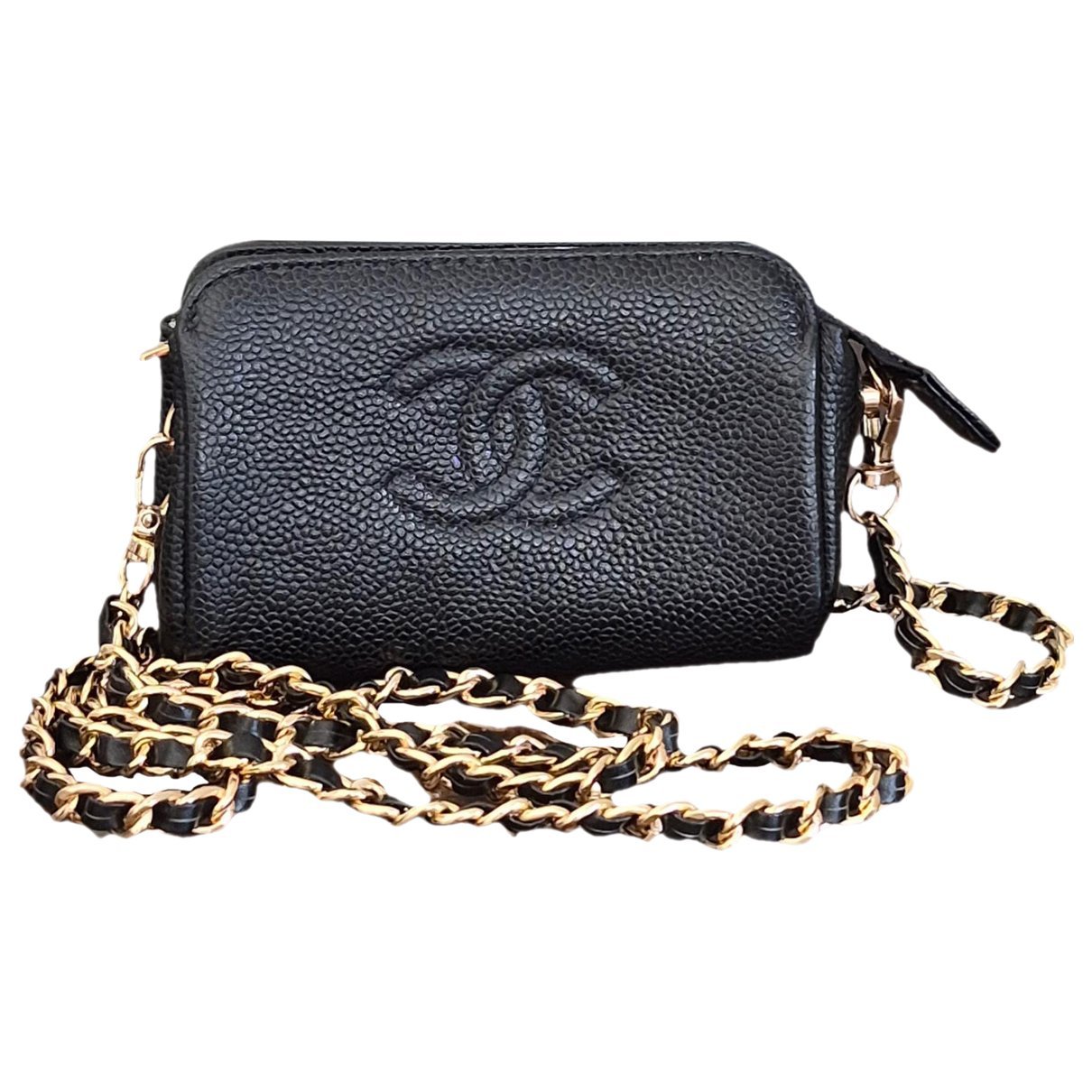 Wallet On Chain leather mini bag