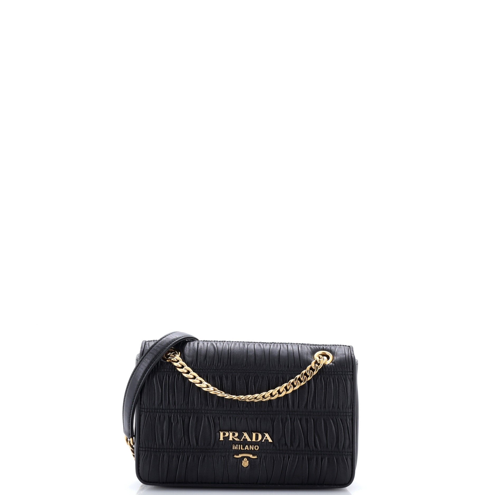 Chain Flap Shoulder Bag Nappa Gaufre Small