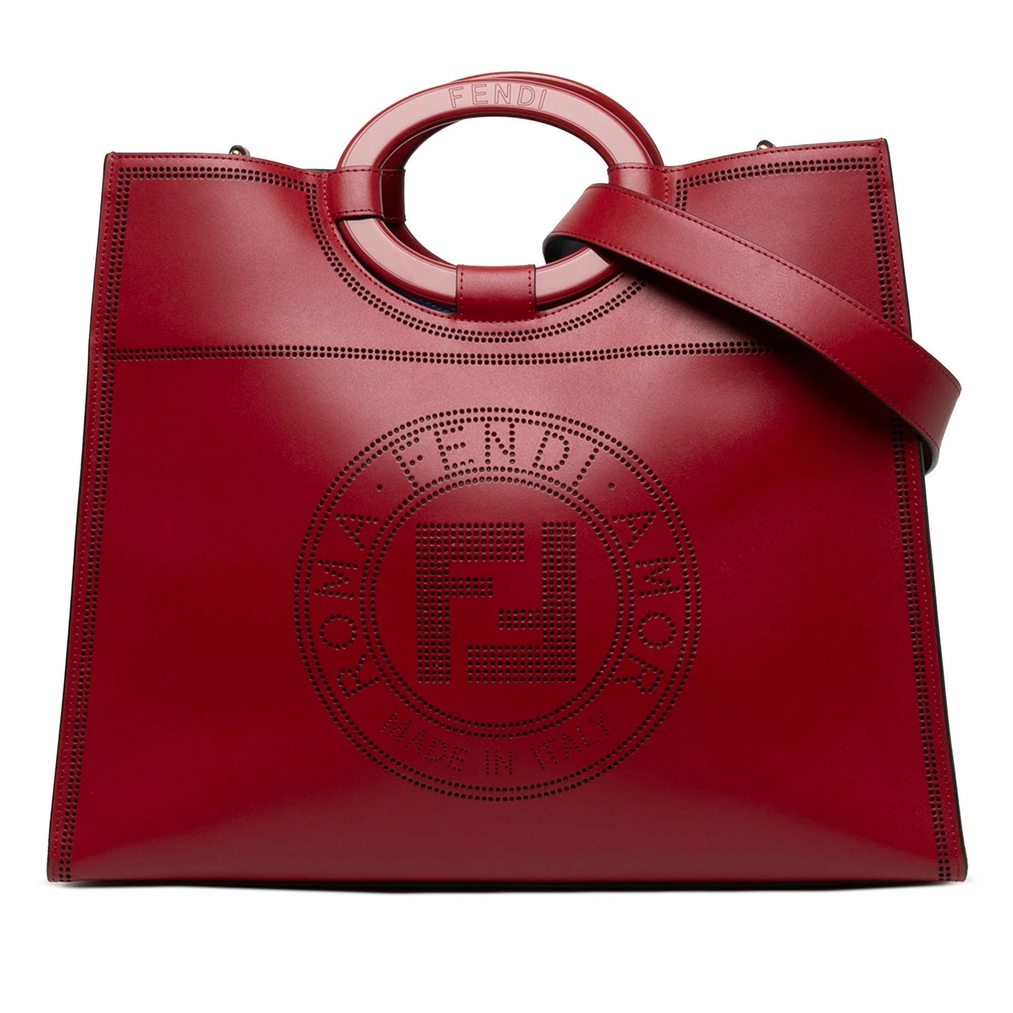 Runaway leather handbag