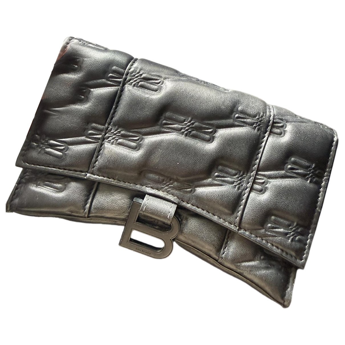 Hourglass leather crossbody bag